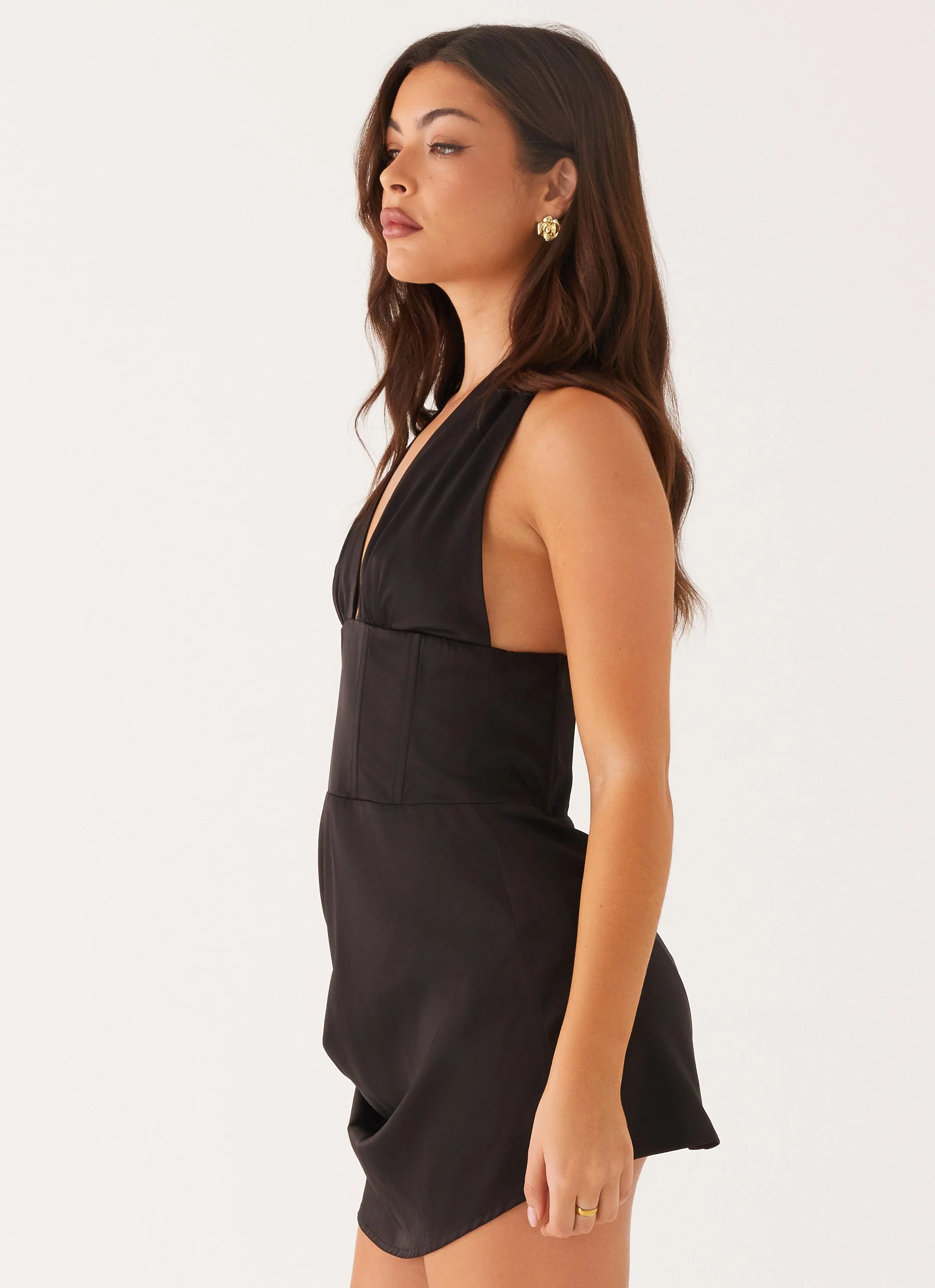 Abbey Mini Dress - Black - Image 3