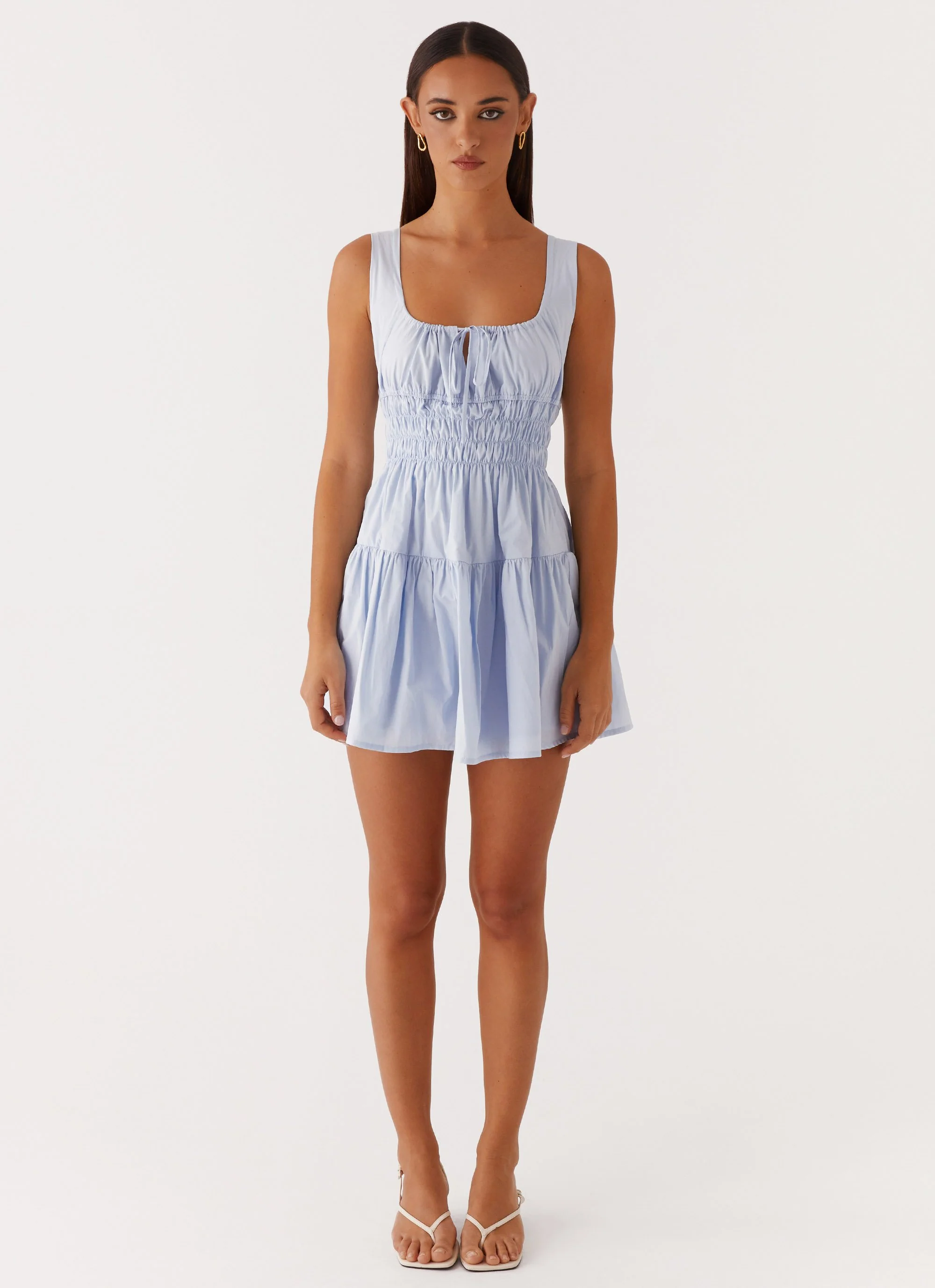 Addison Mini Dress - Blue - Image 3