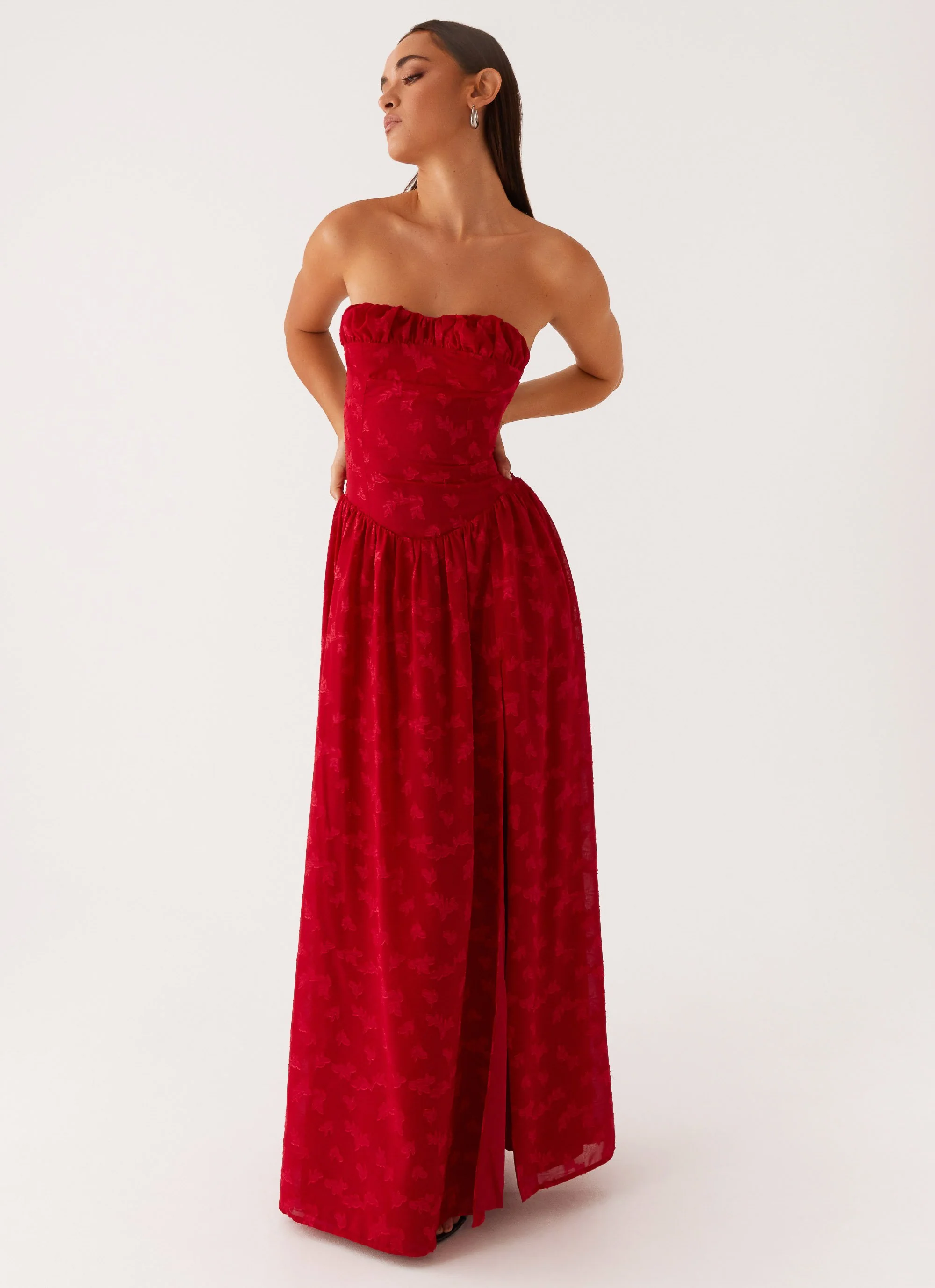Adira Maxi Dress - Red - Image 6