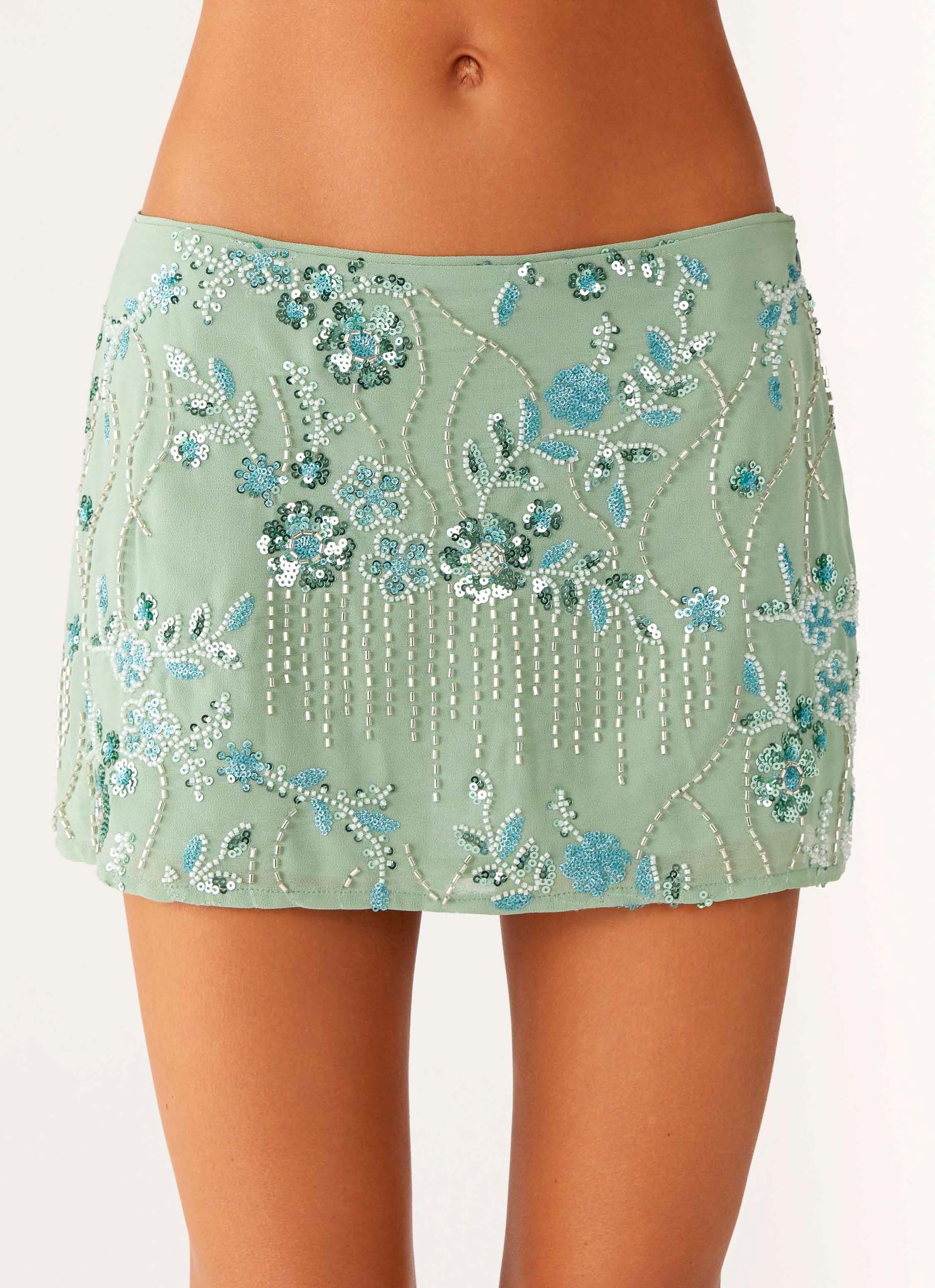 Adored By You Mini Skirt - Mint - Image 3