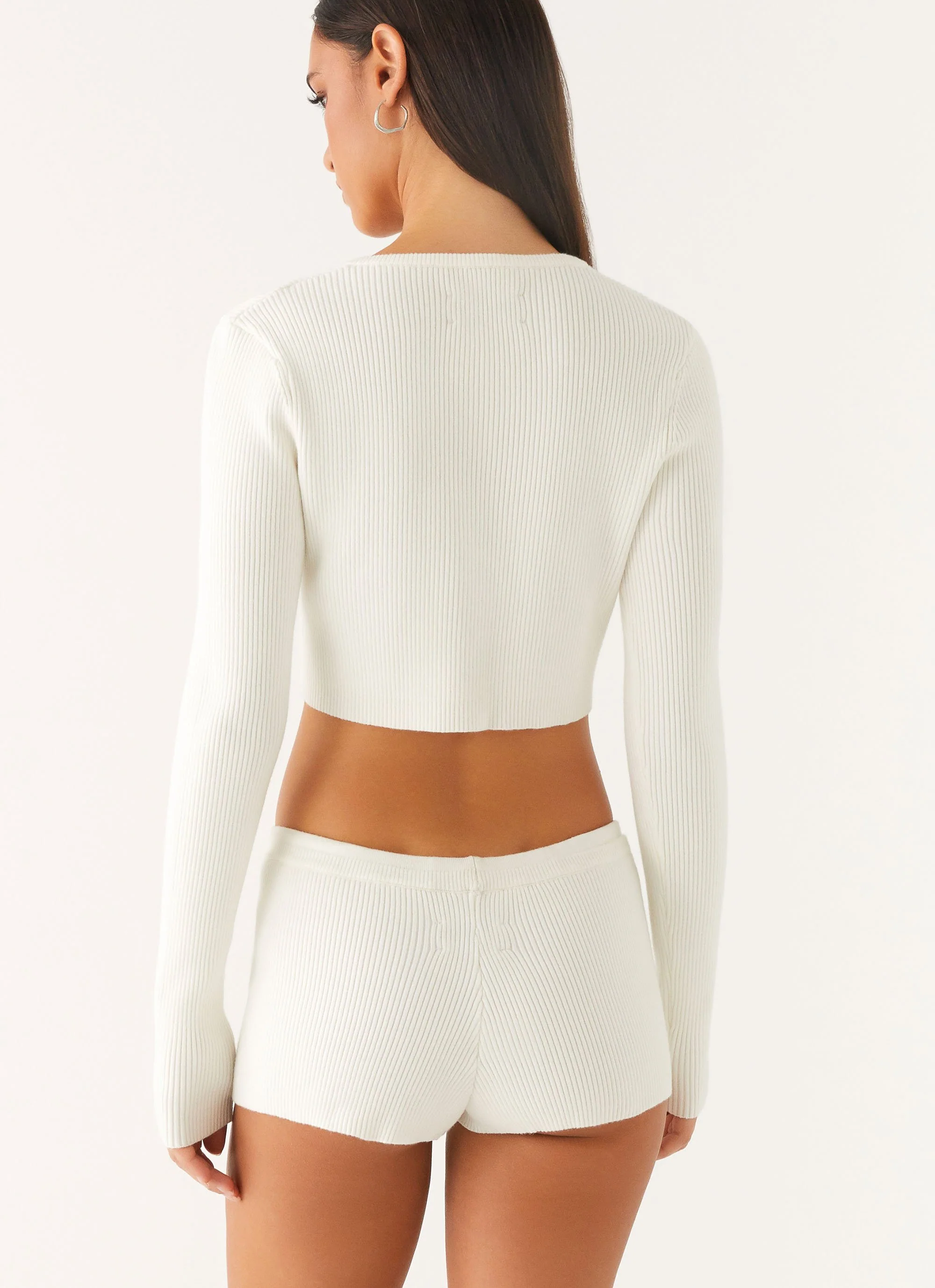 Adria Long Sleeve Cardigan - Ivory - Image 4
