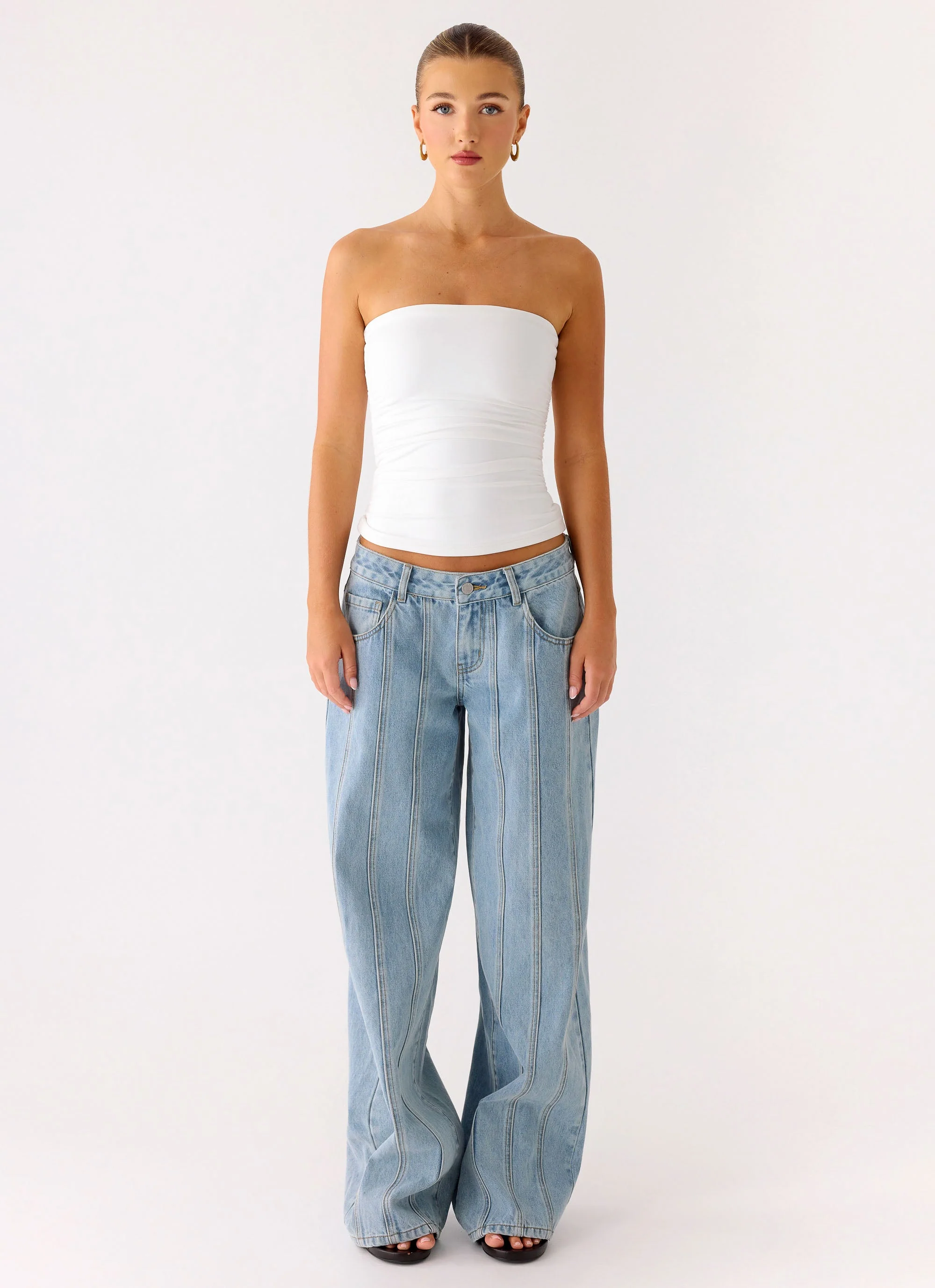 Adrienna Strapless Top - White - Image 2