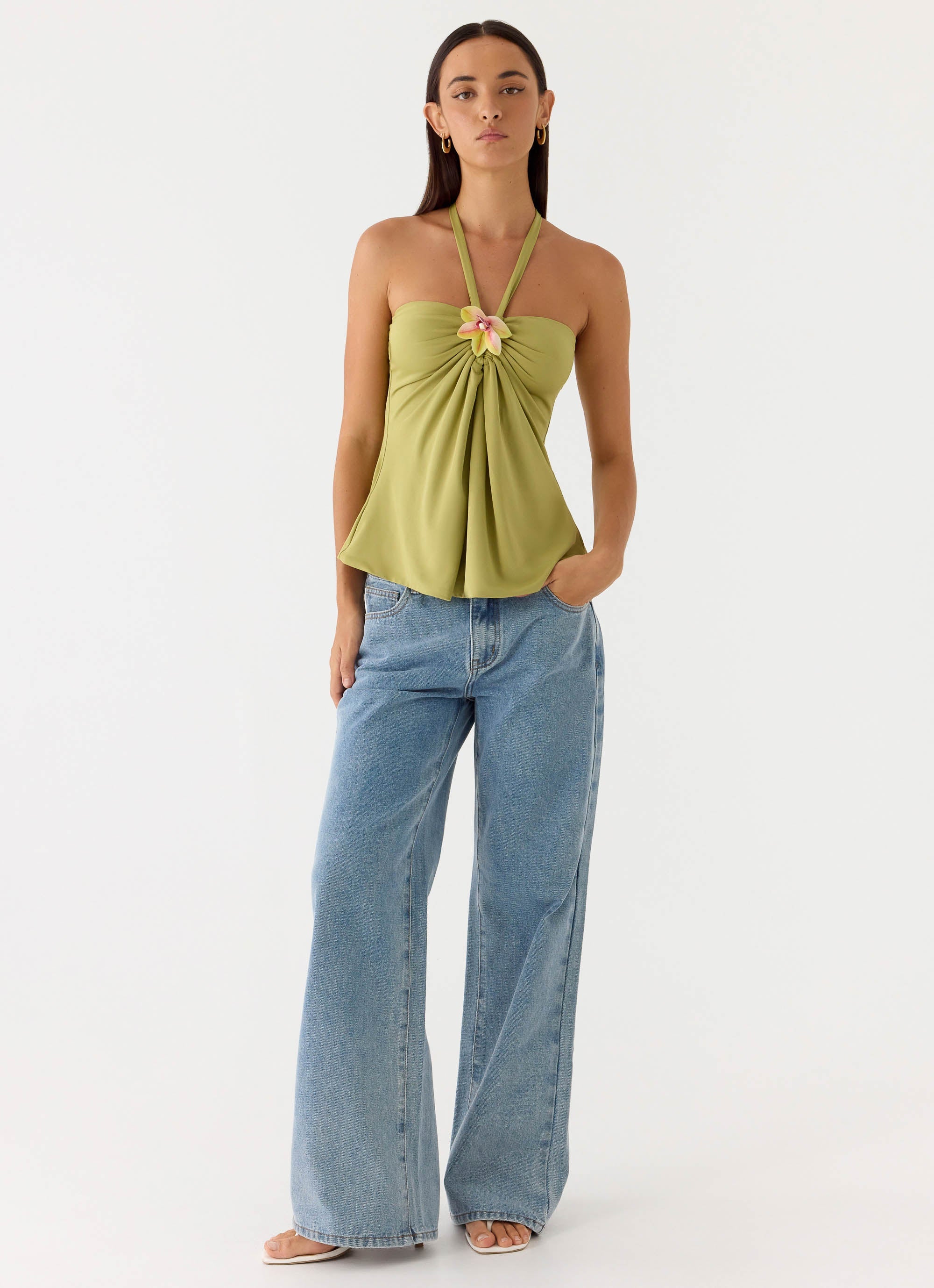 Aesha Low Rise Denim Jeans - Light Denim - Image 6