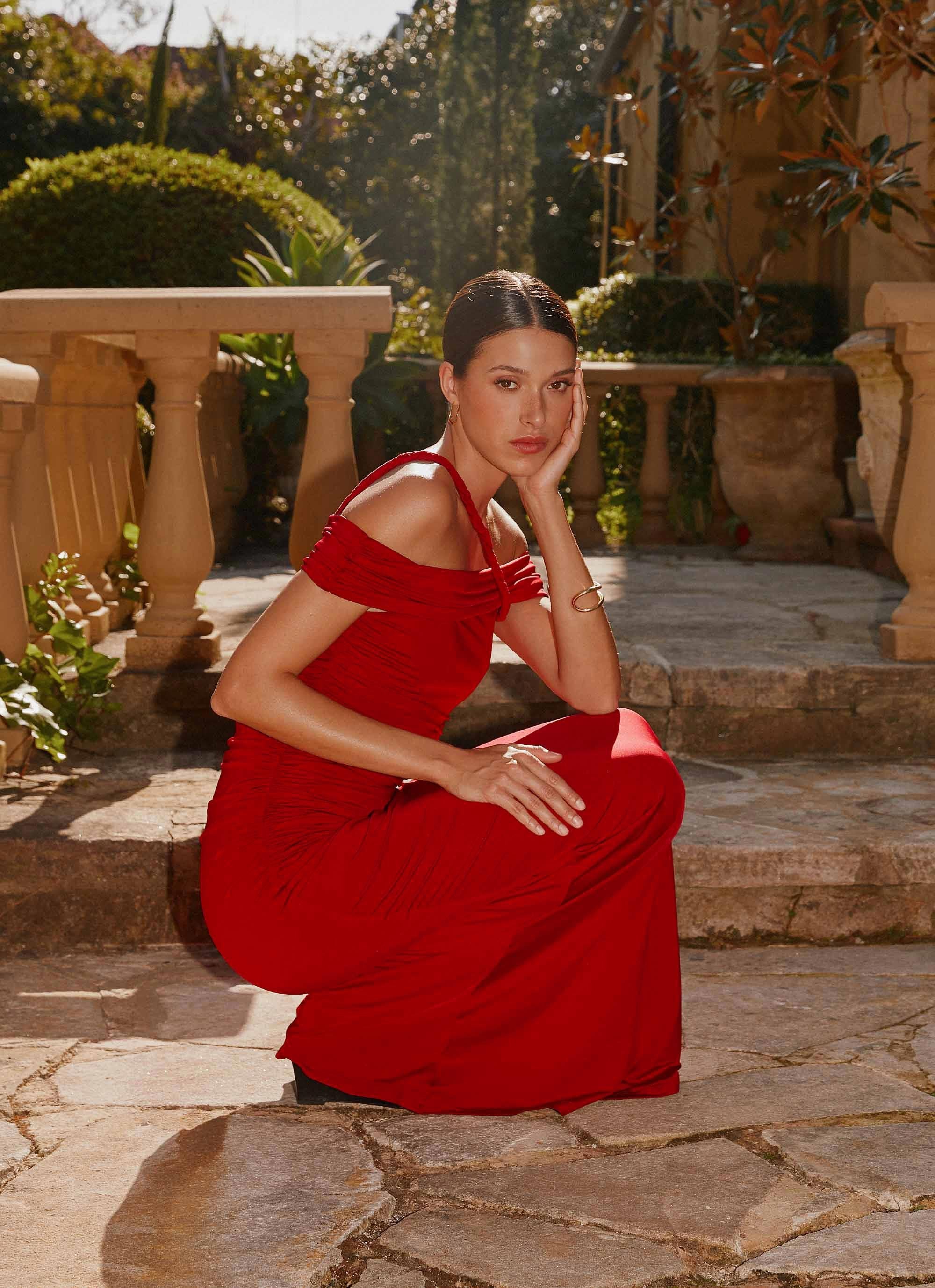 After This Maxi Dress - Raspberry - Image 9