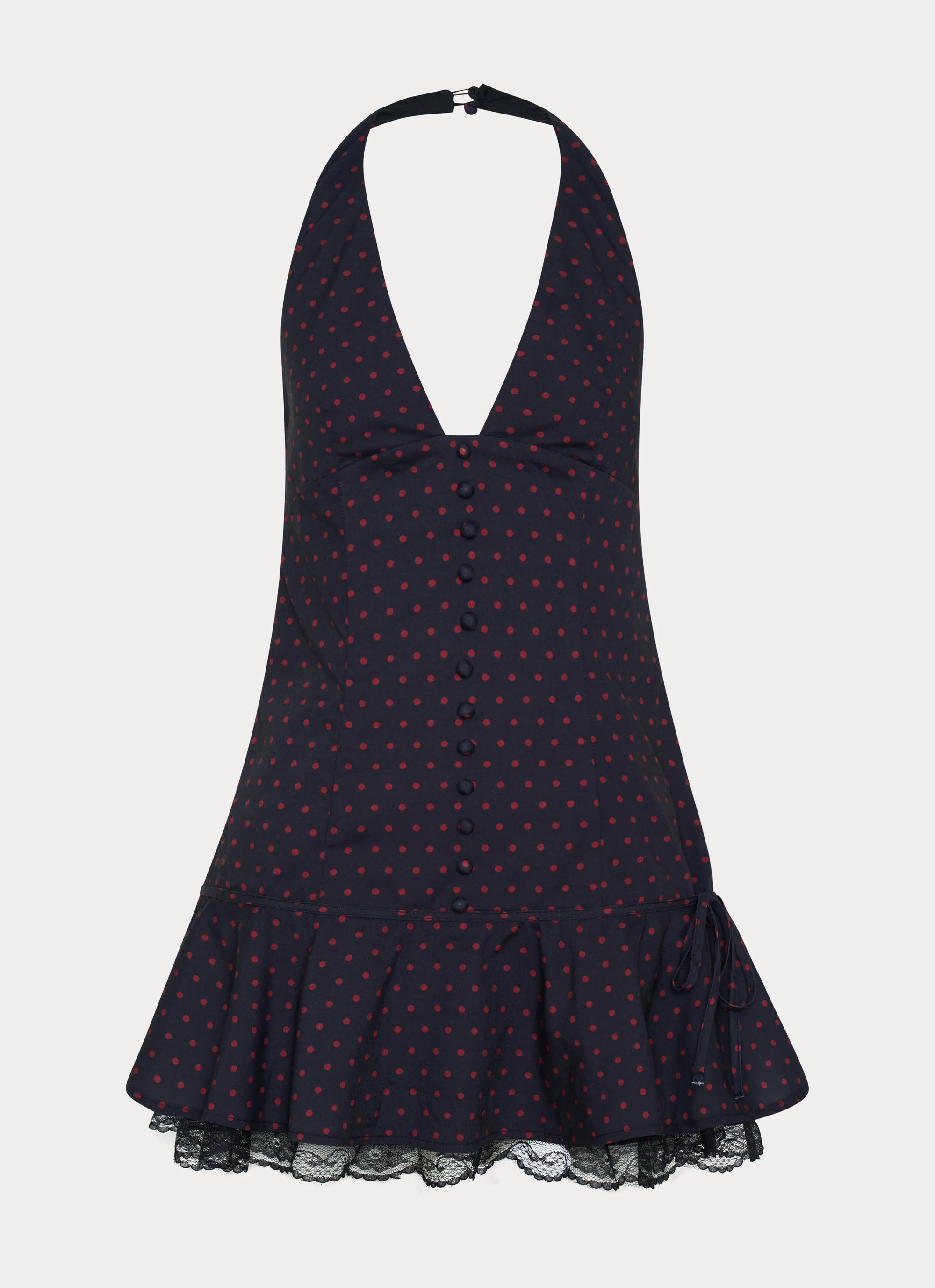Aiden Mini Dress - Black Polka Dot - Image 3