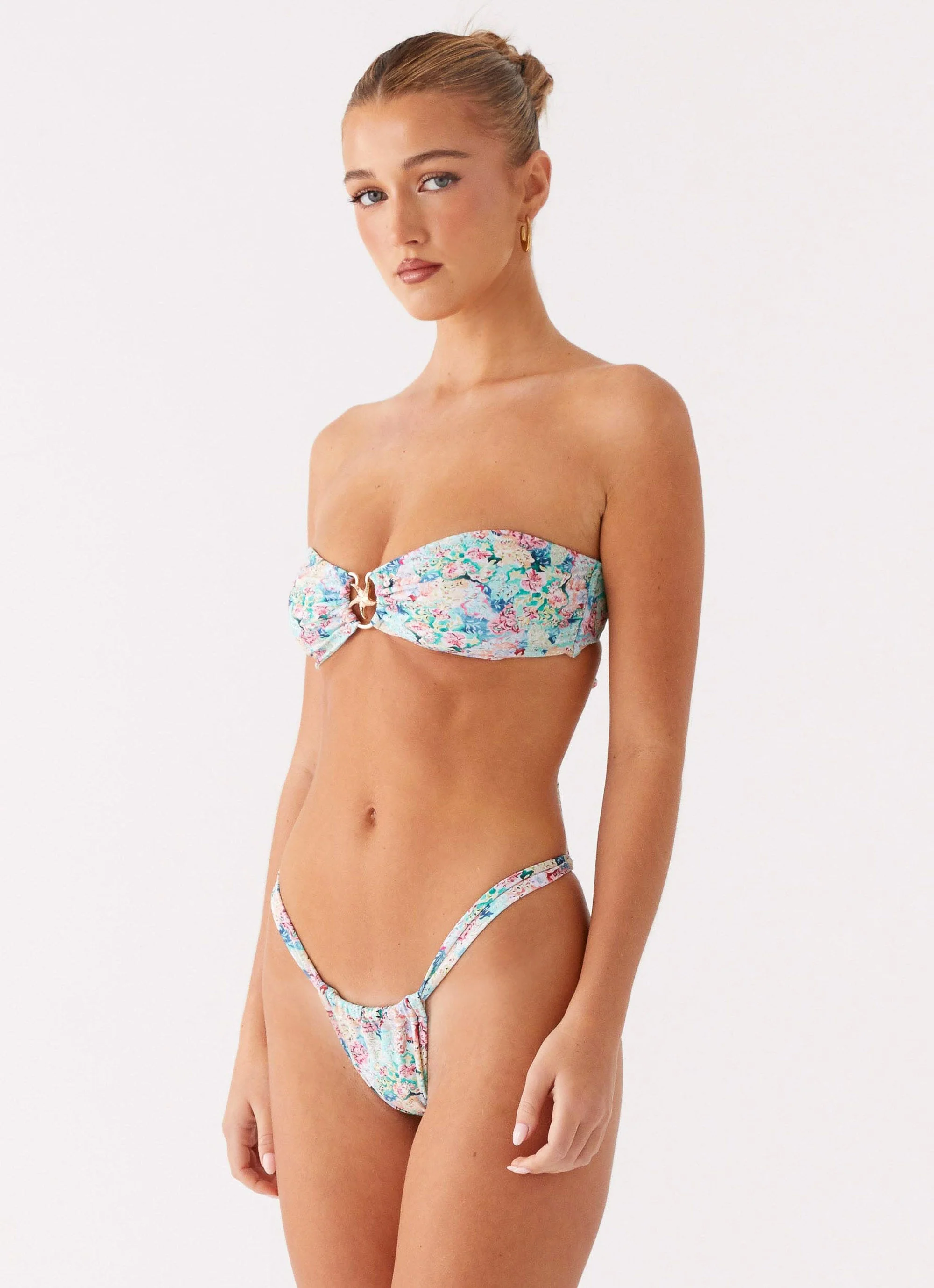 Airlie Scrunch Bikini Bottoms - Santorini Floral - Image 4