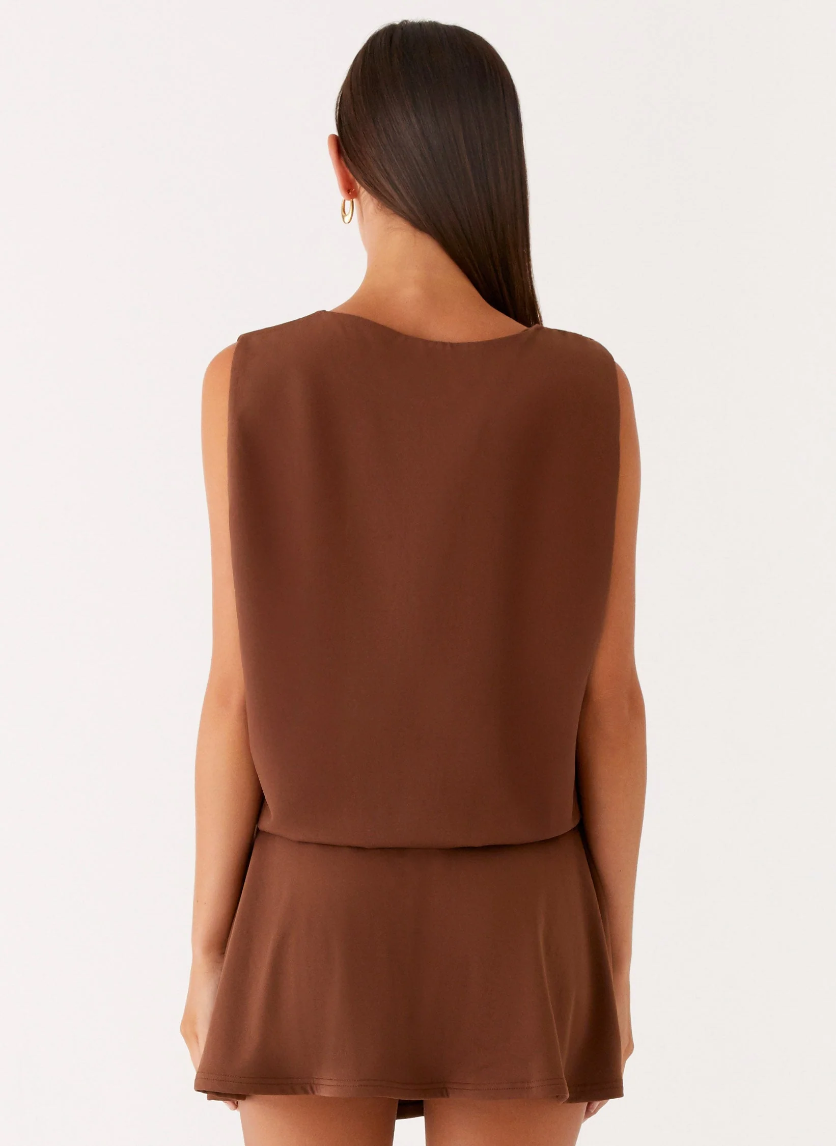 Ala Mini Dress - Chocolate - Image 3