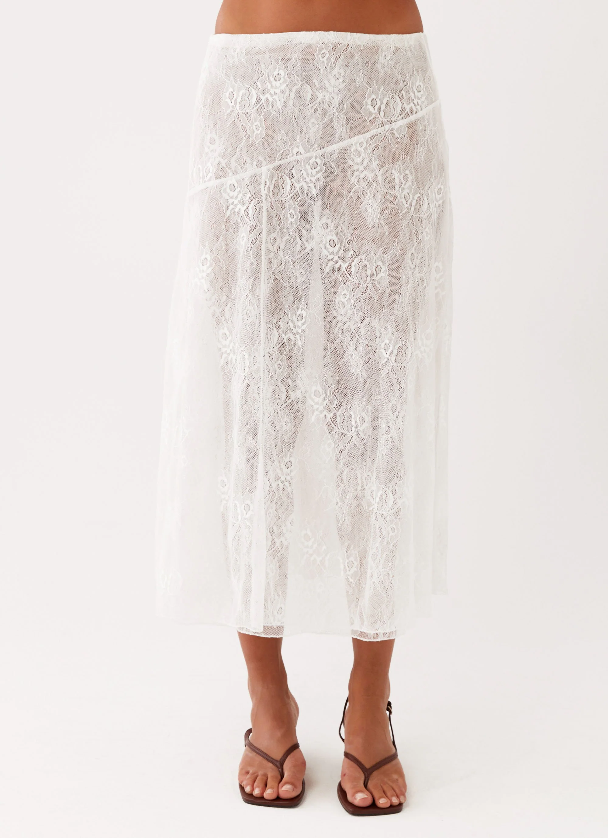Alara Midi Skirt - White - Image 5