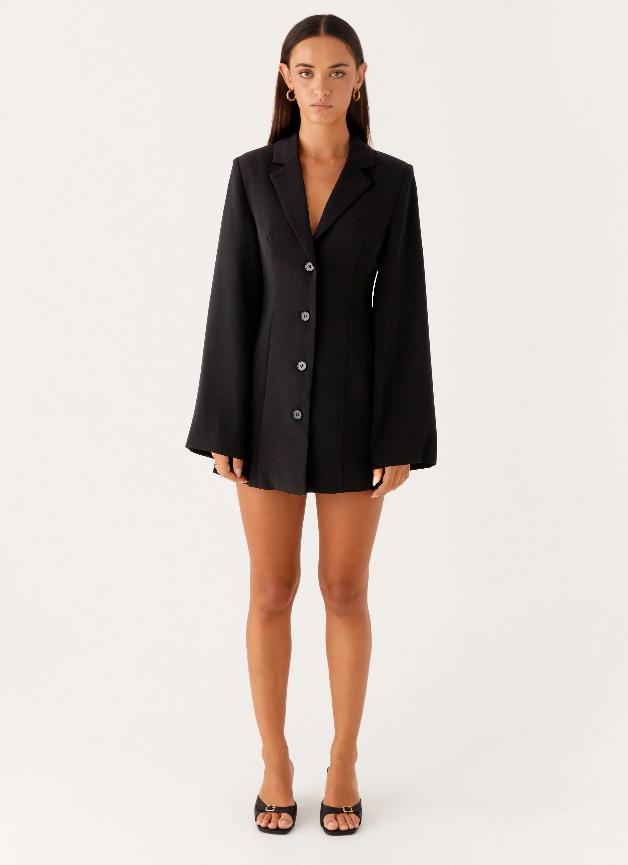 Albi Fitted Blazer Mini Dress - Black - Image 2