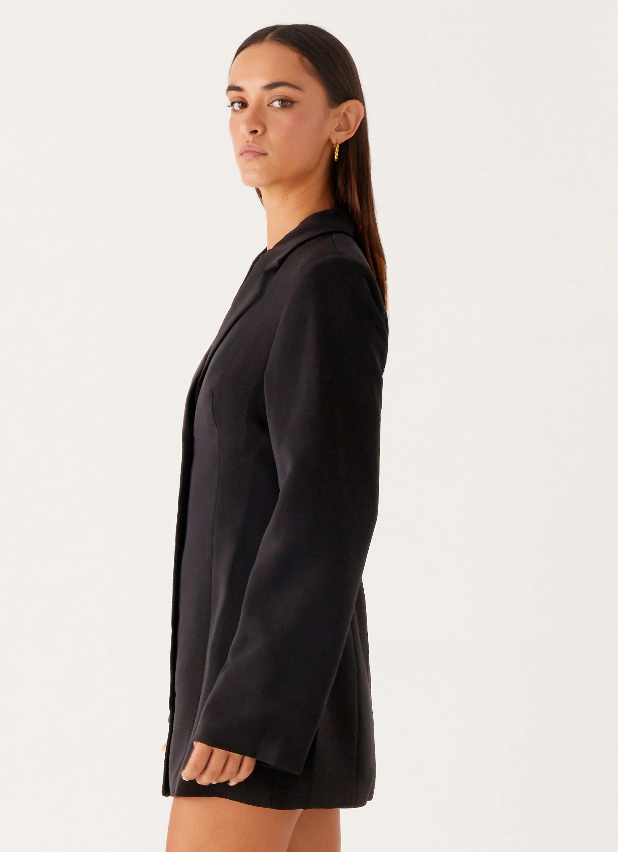 Albi Fitted Blazer Mini Dress - Black - Image 3