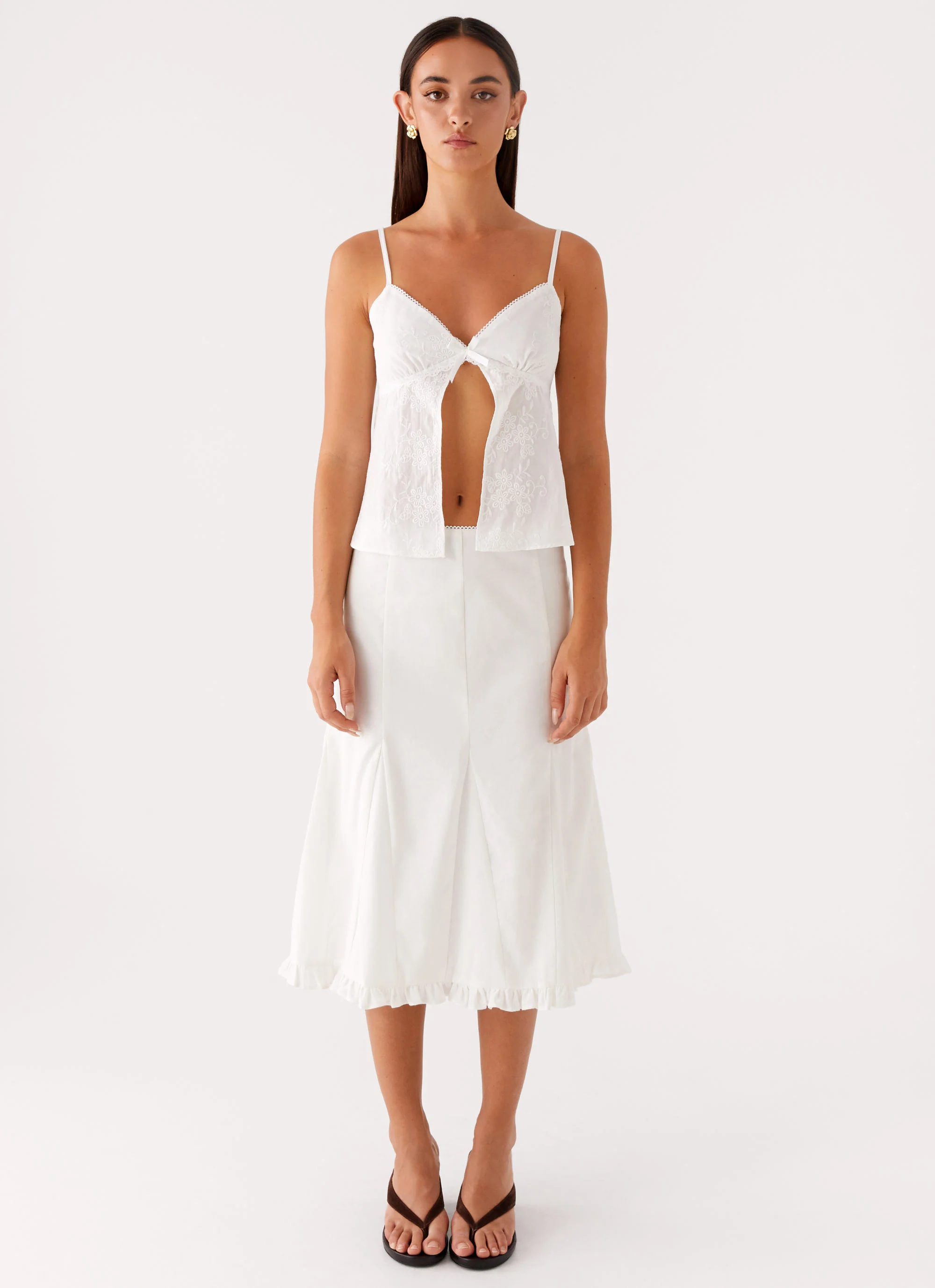 Alec Midi Skirt - White - Image 2