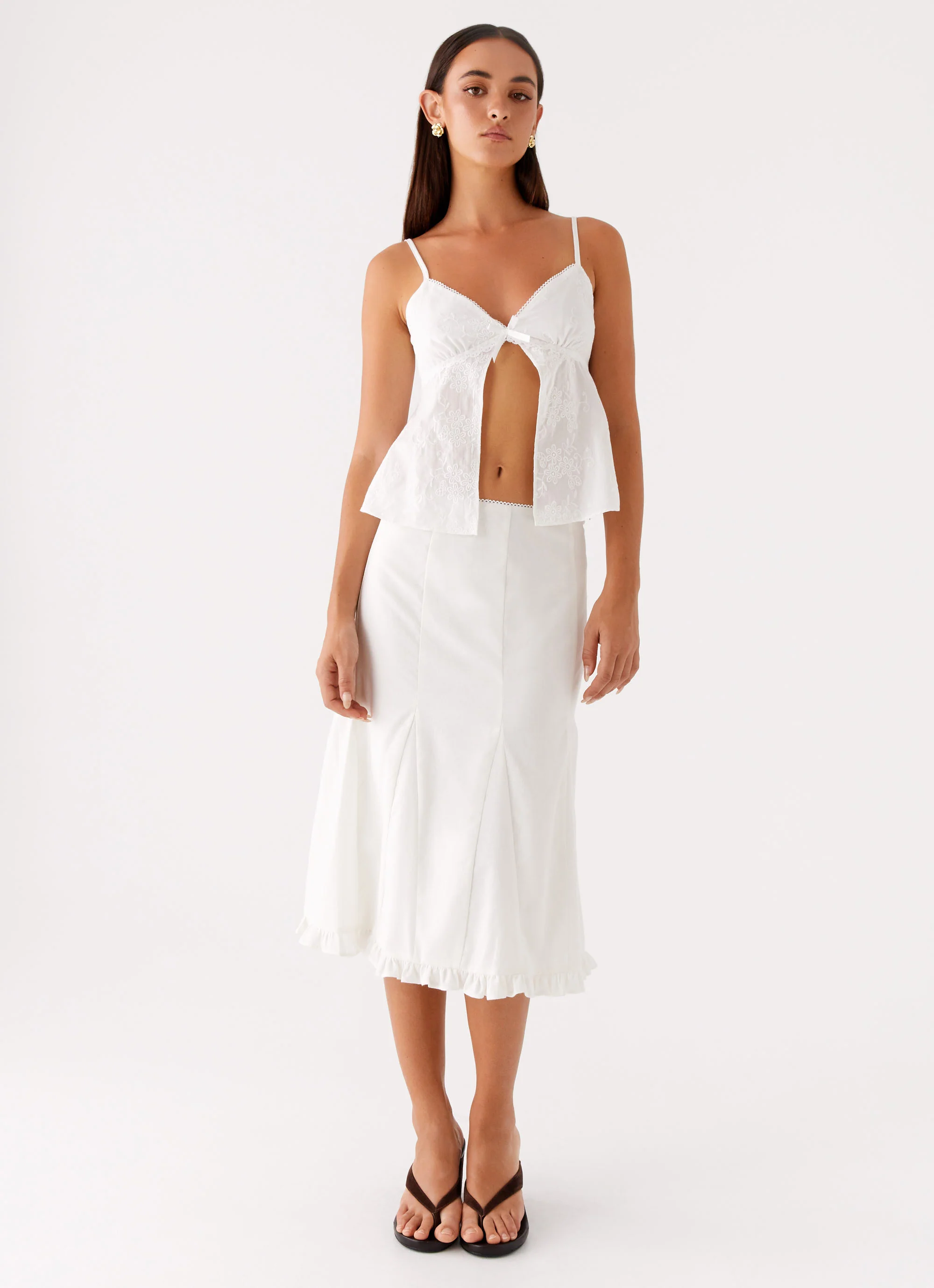 Alec Midi Skirt - White - Image 3