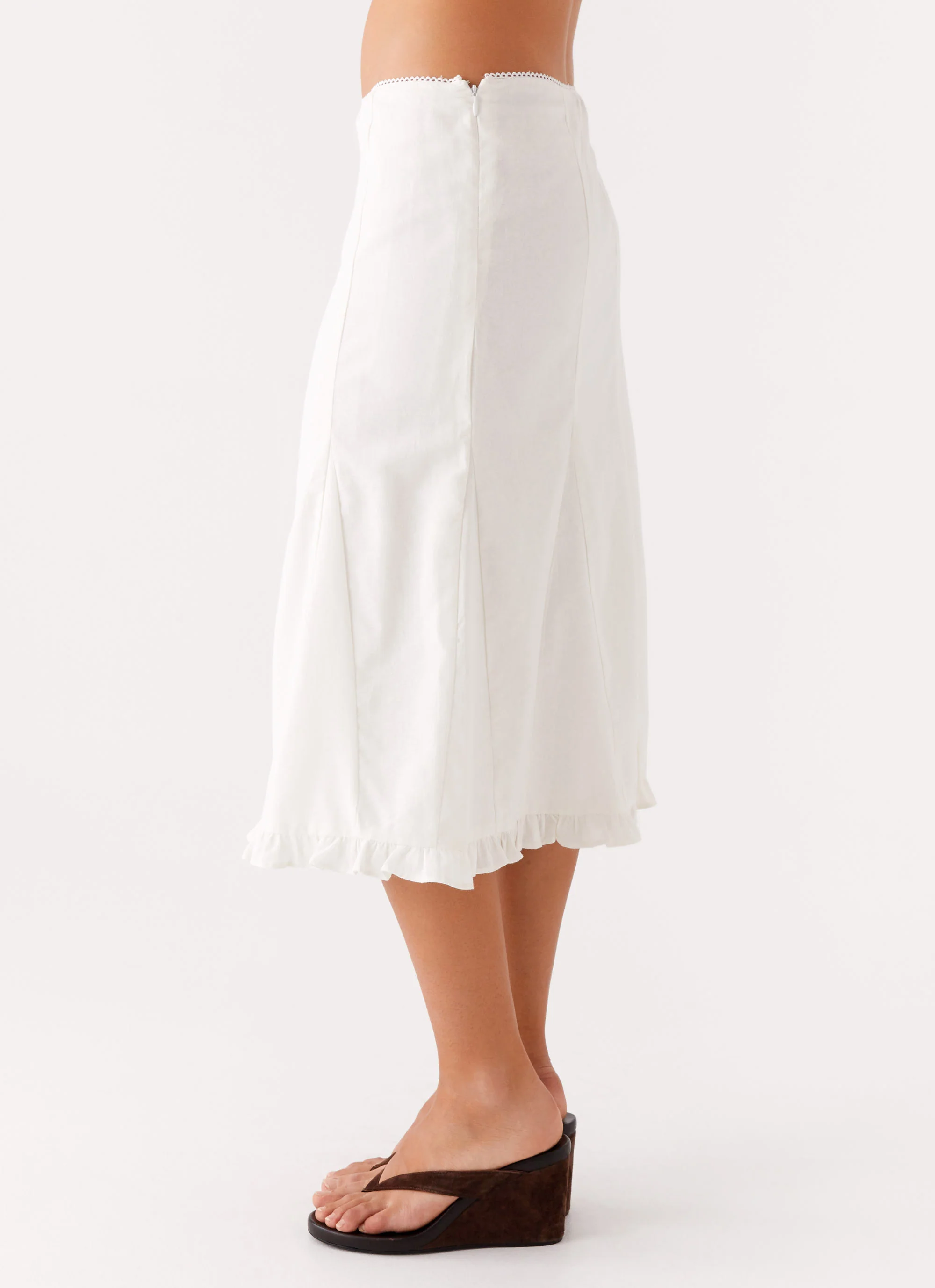 Alec Midi Skirt - White - Image 5