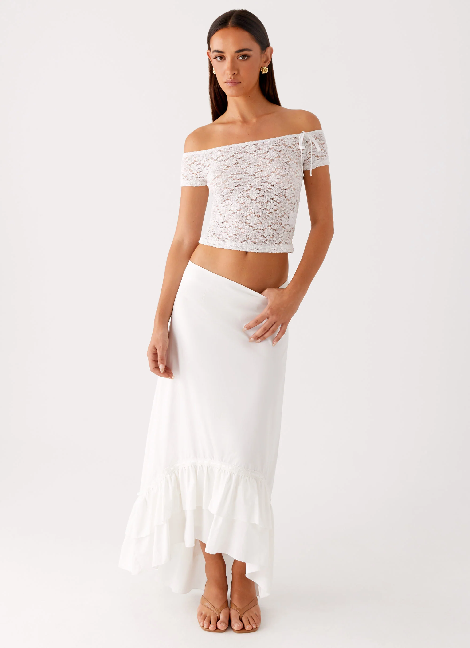 Alessandra Maxi Skirt - White - Image 4