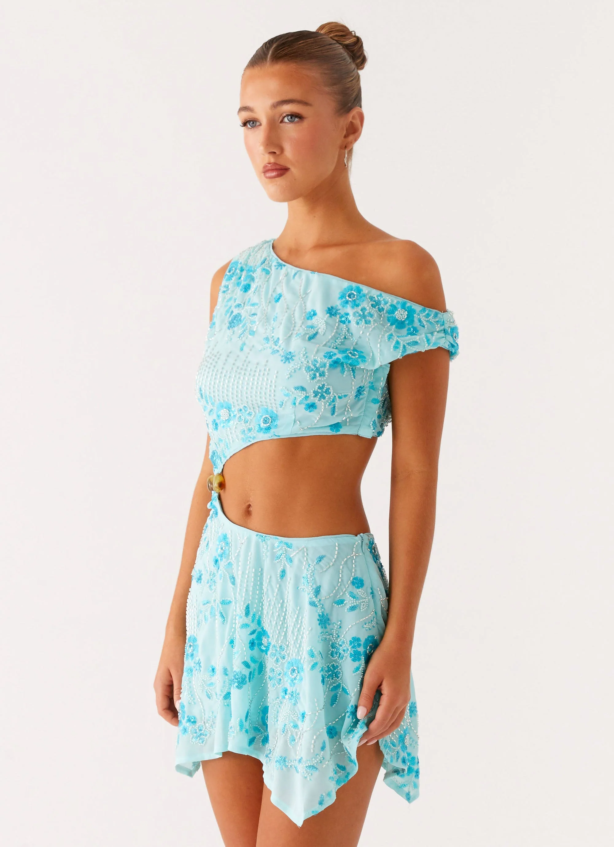 Aletta Sequin Mini Dress - Blue - Image 2