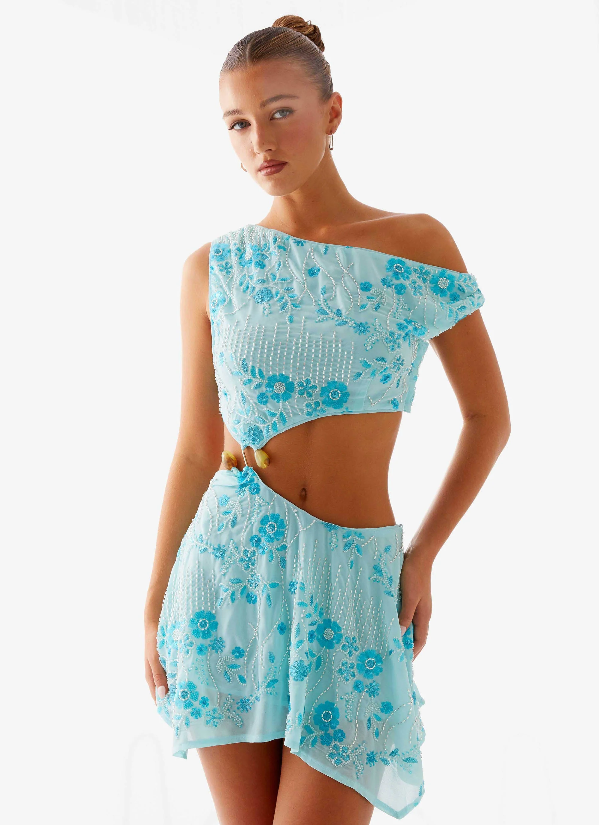 Aletta Sequin Mini Dress - Blue - Image 6