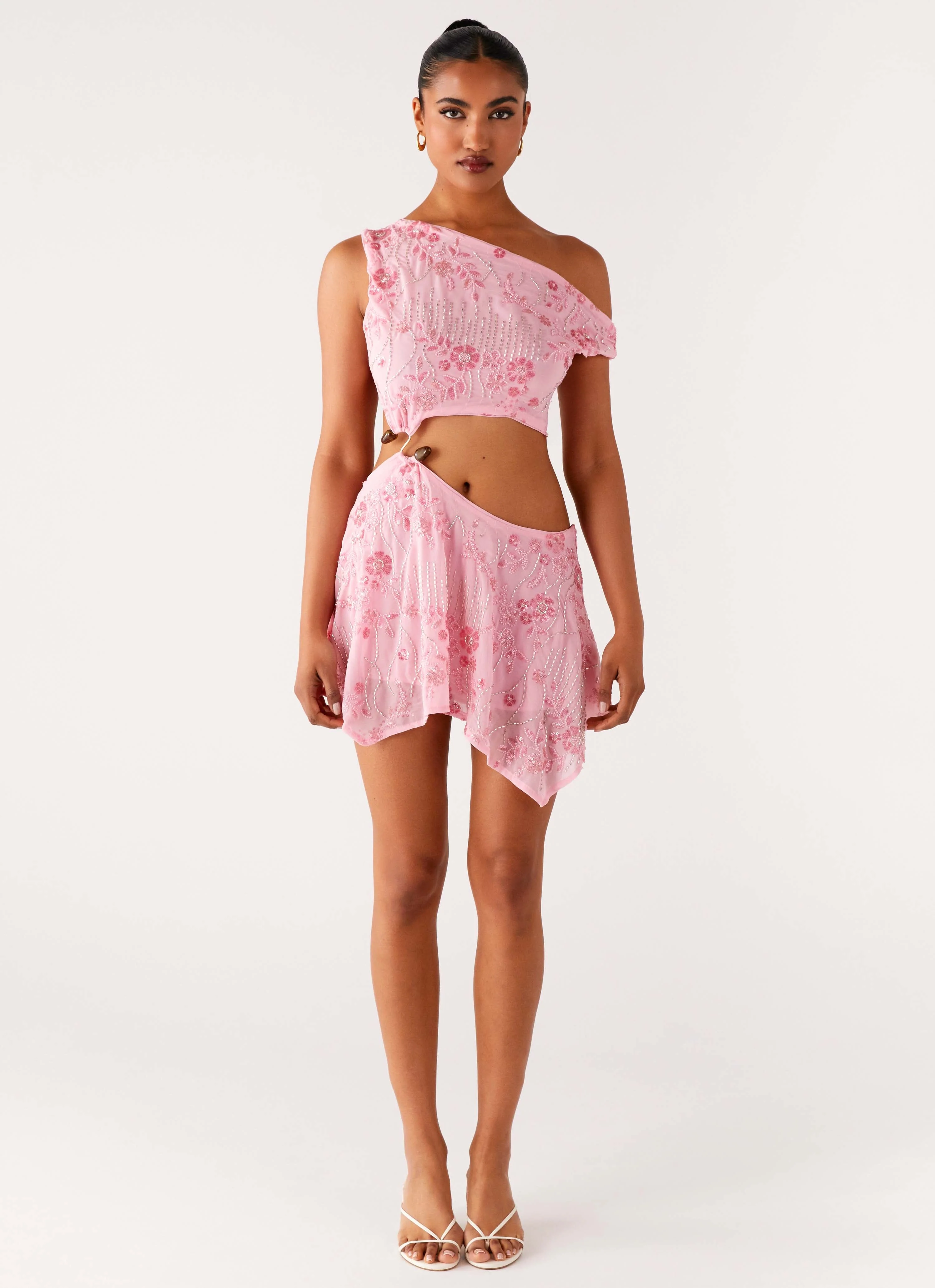 Aletta Sequin Mini Dress - Pink - Image 4