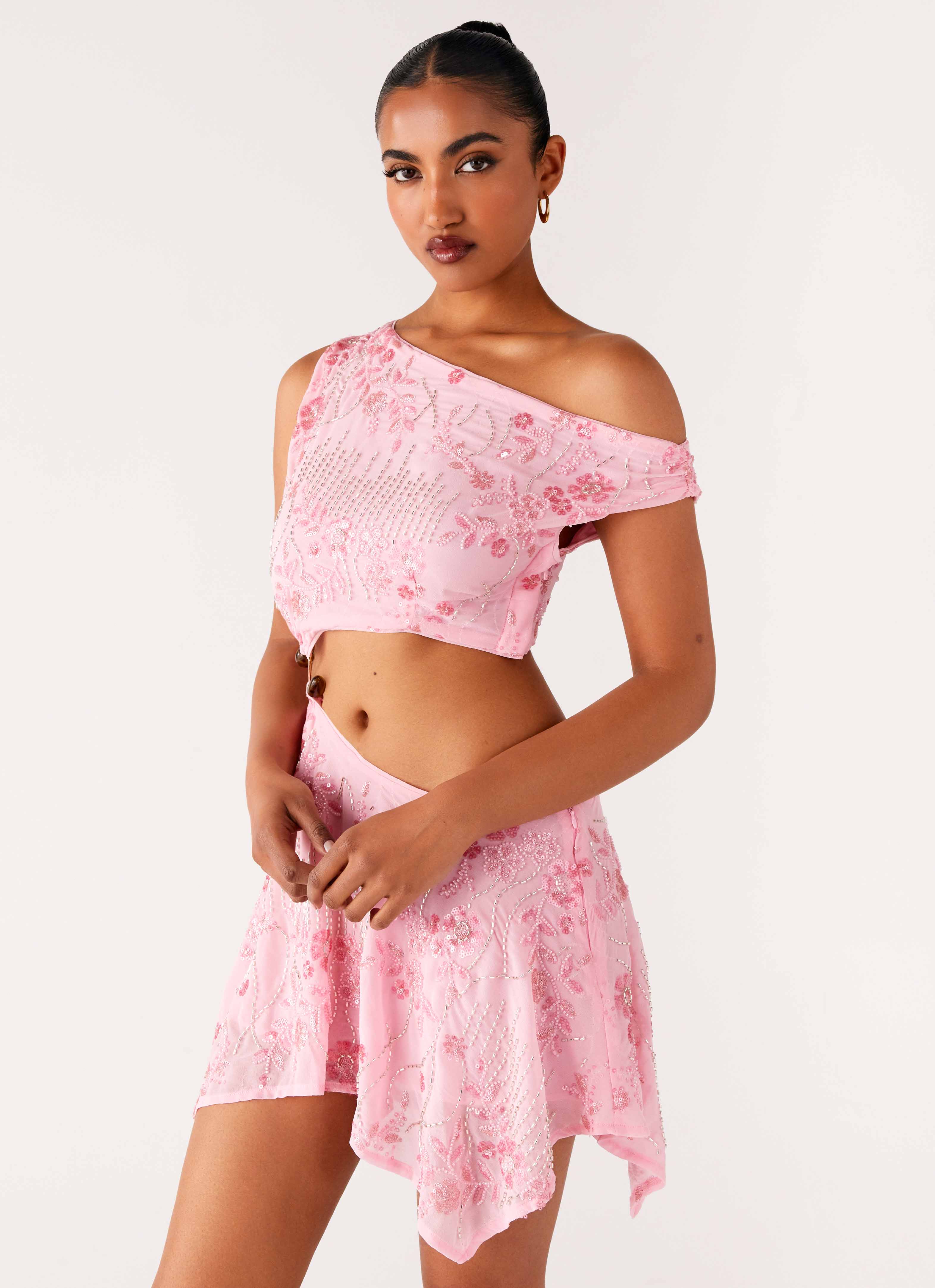 Aletta Sequin Mini Dress - Pink - Image 5