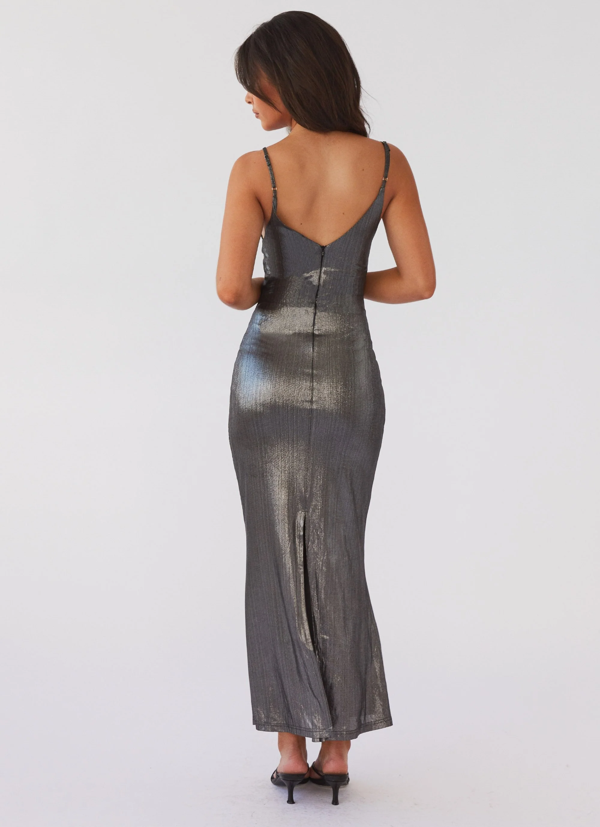 Alexa Metallic Maxi Dress - Twilight - Image 4