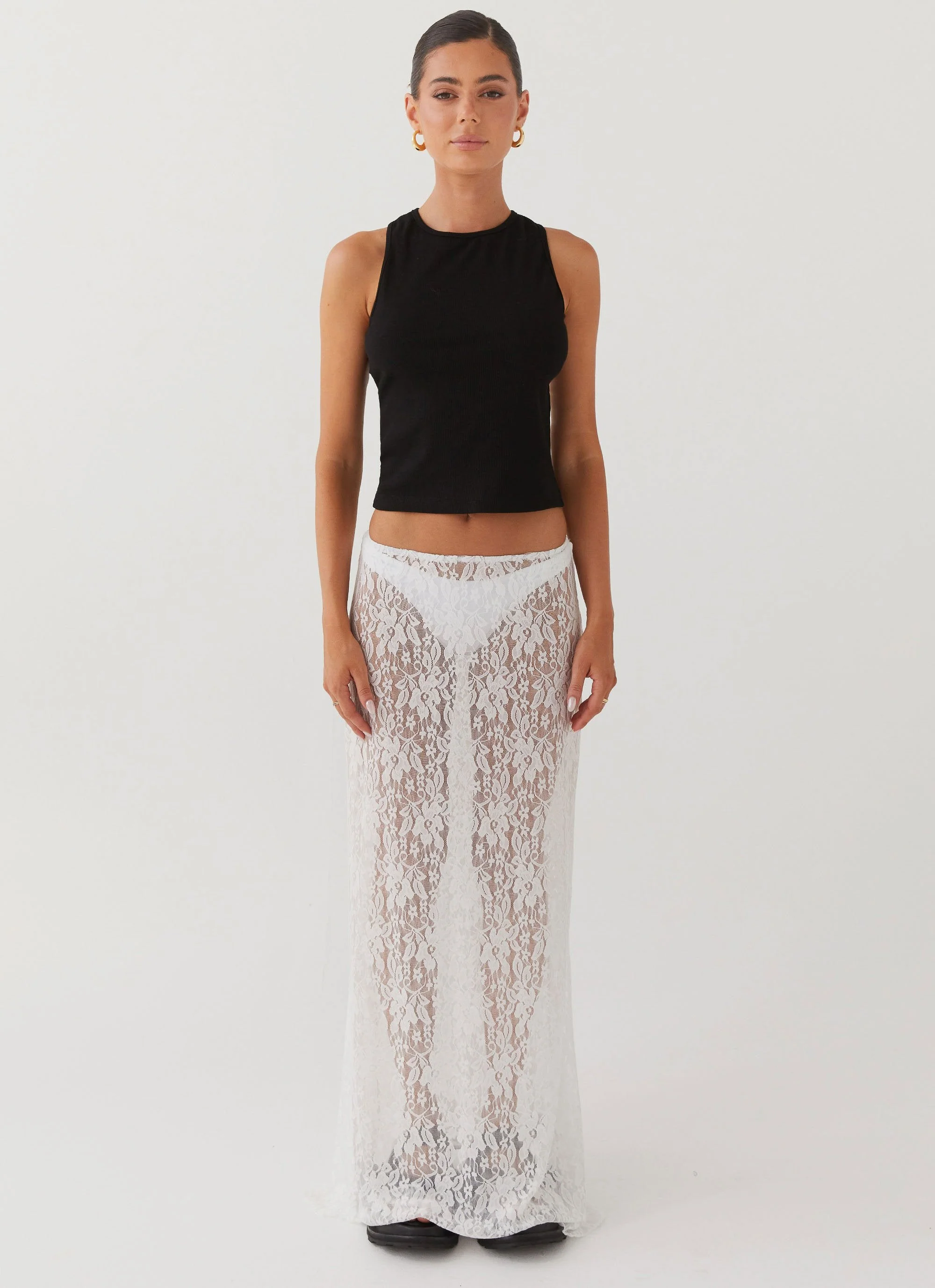 Alice Cut Out Tank Top - Black - Image 2