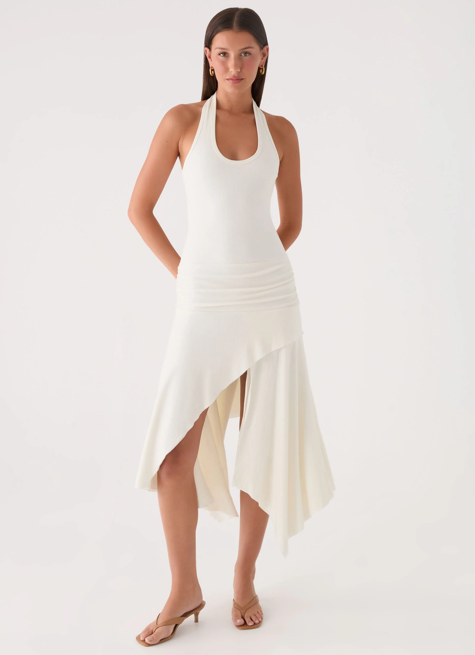 Alise Midi Dress - White - Image 4