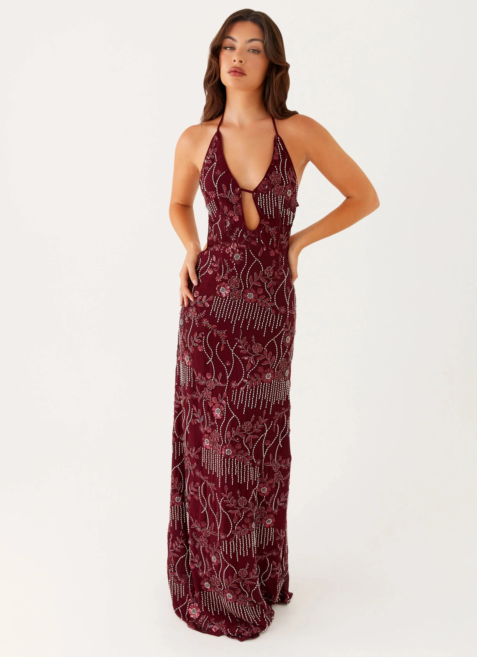 All For Love Maxi Dress - Burgundy - Image 6