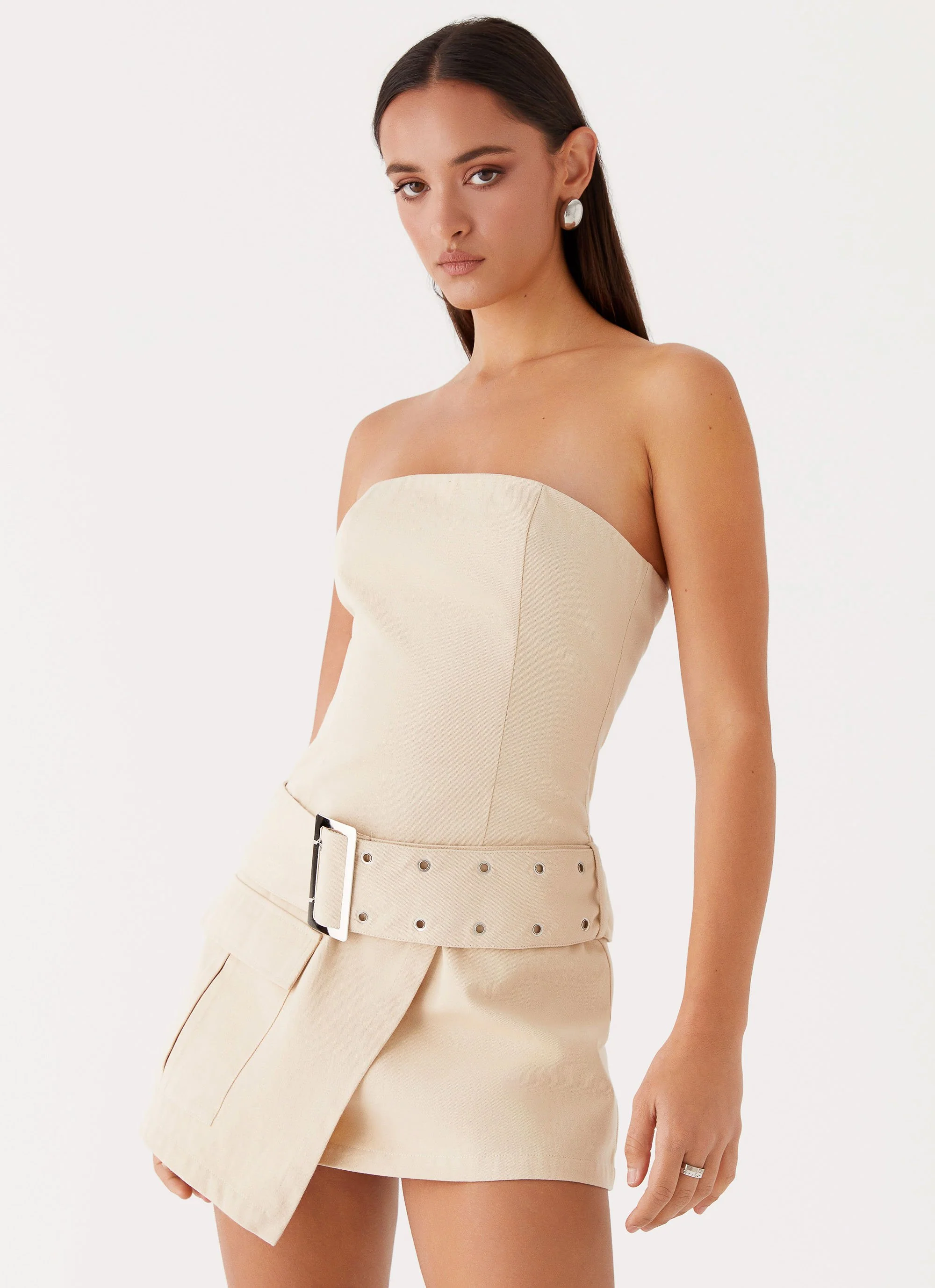 All For You Strapless Mini Dress - Ivory - Image 5