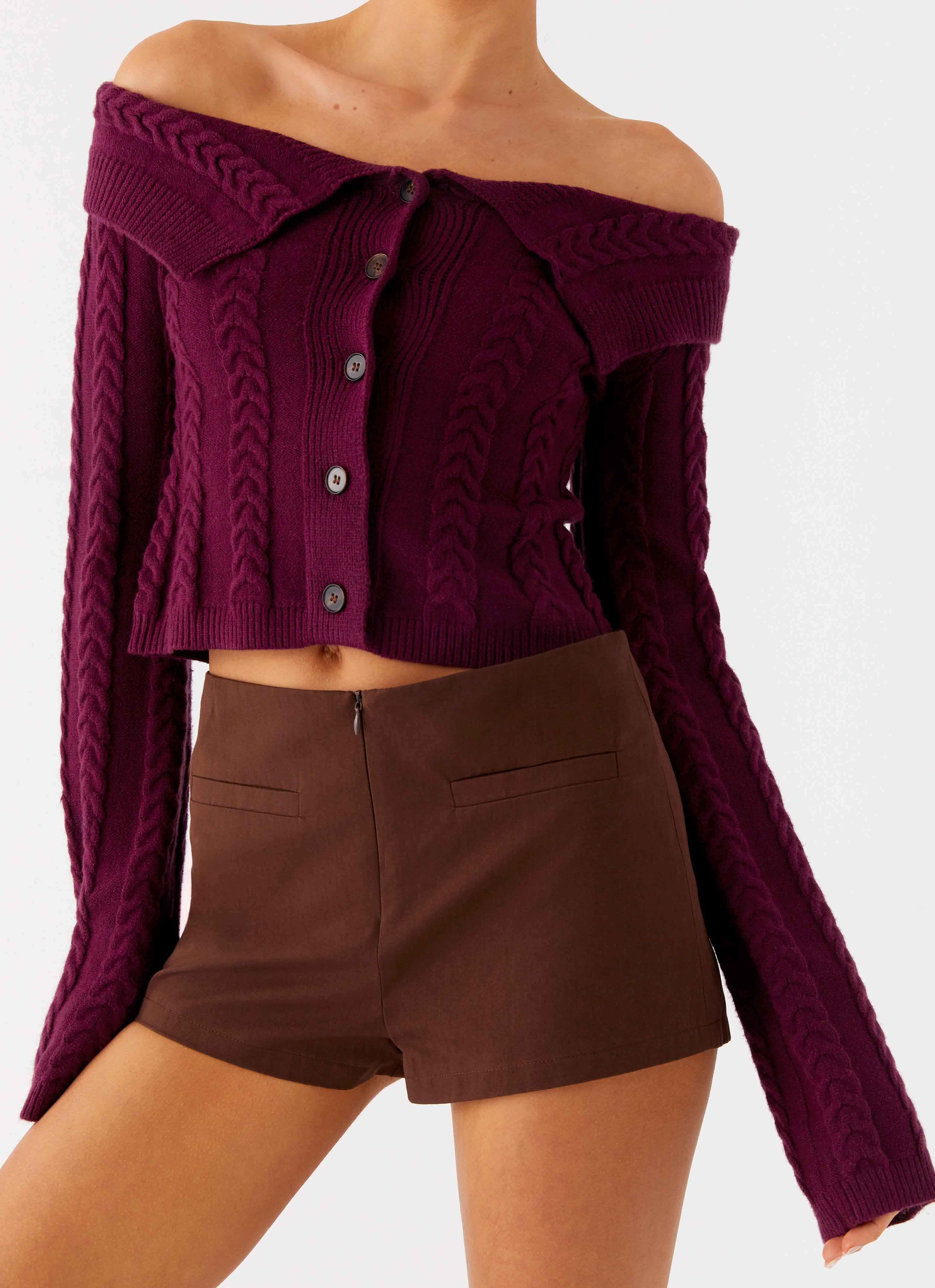 All Hours Cable Knit - Plum - Image 6