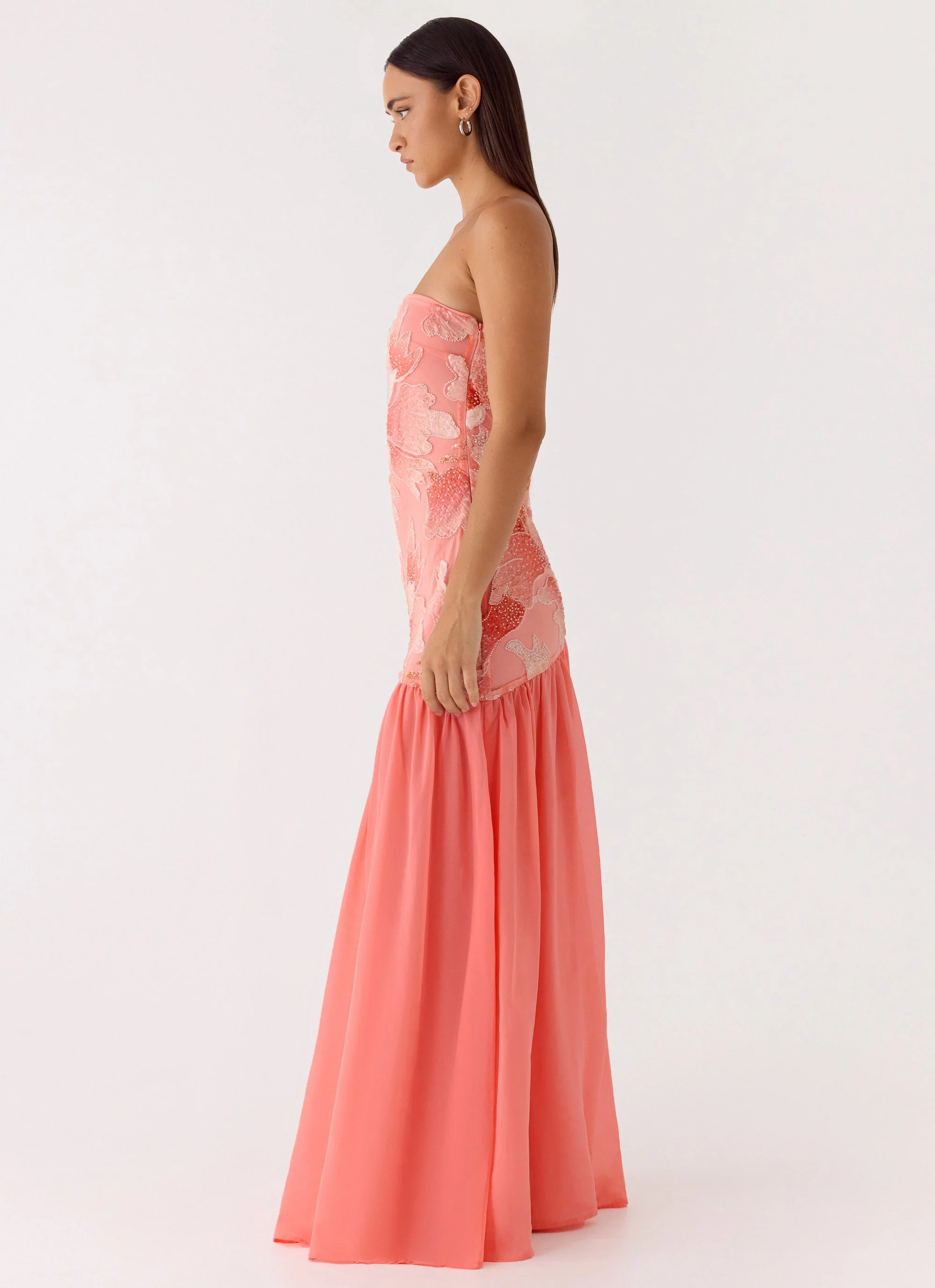 Allana Beaded Maxi Dress - Papaya - Image 5