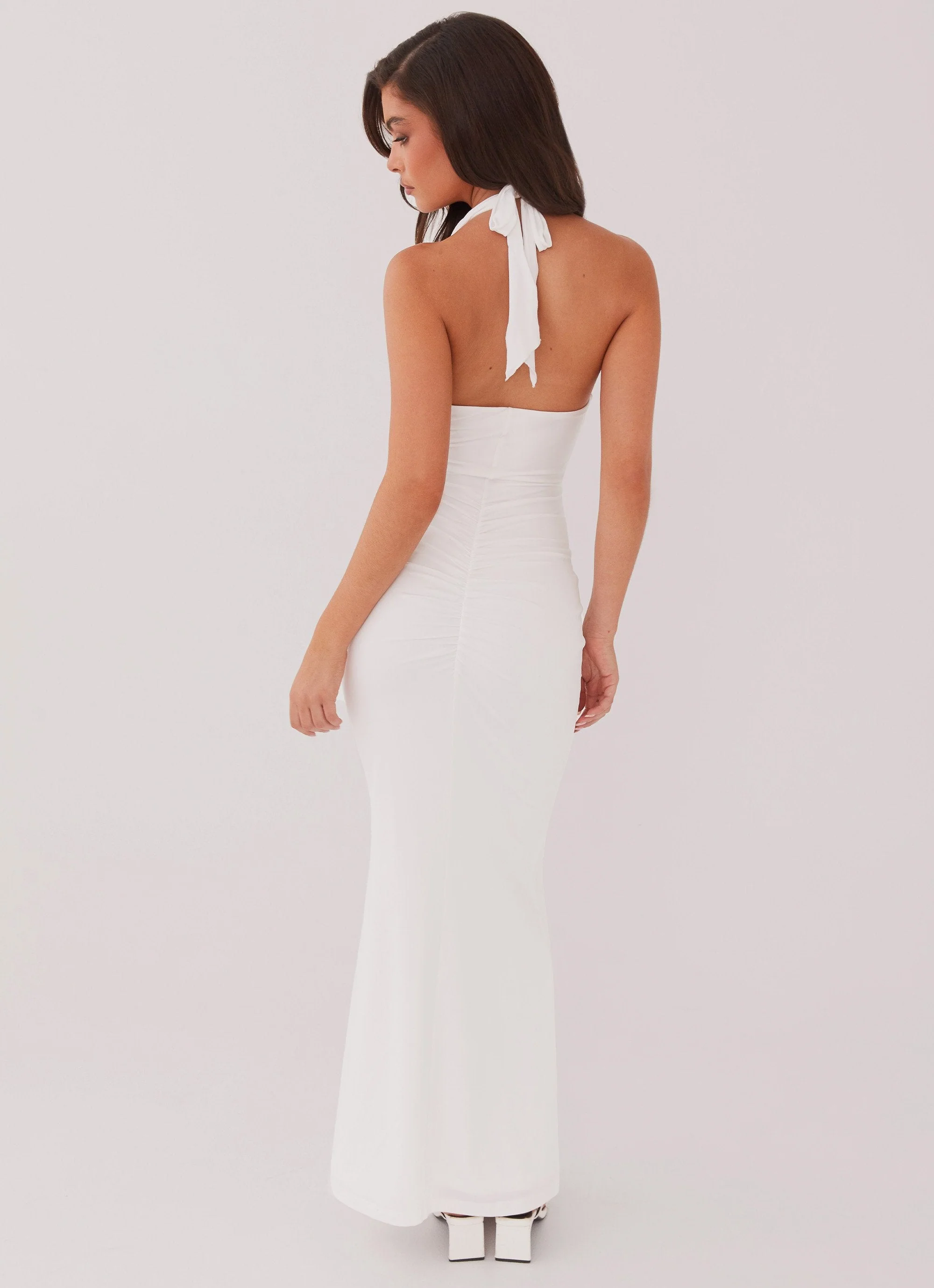 Allanna Frill Maxi Dress - White - Image 3