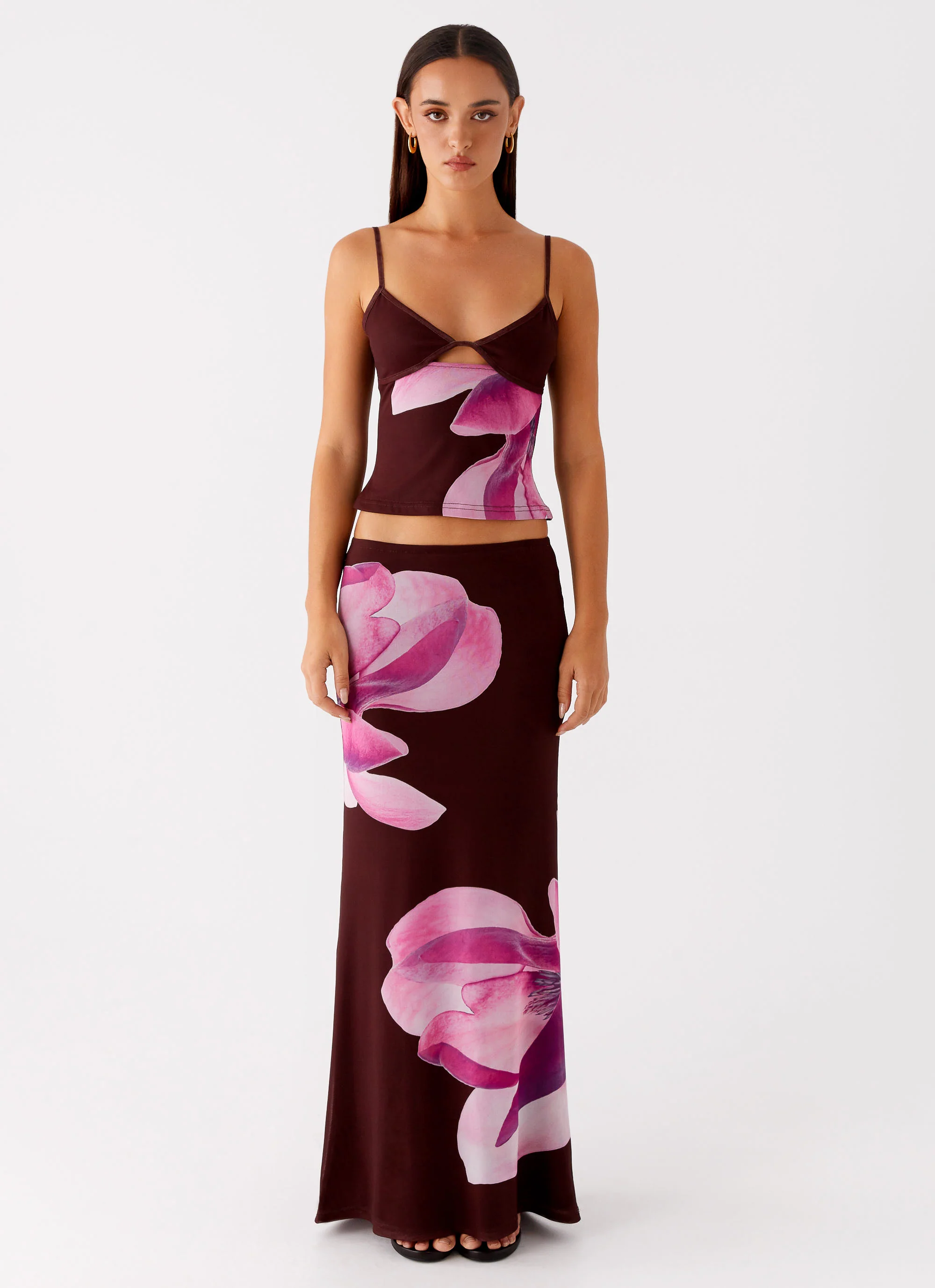 Alpha Maxi Skirt - Dark Chocolate - Image 2