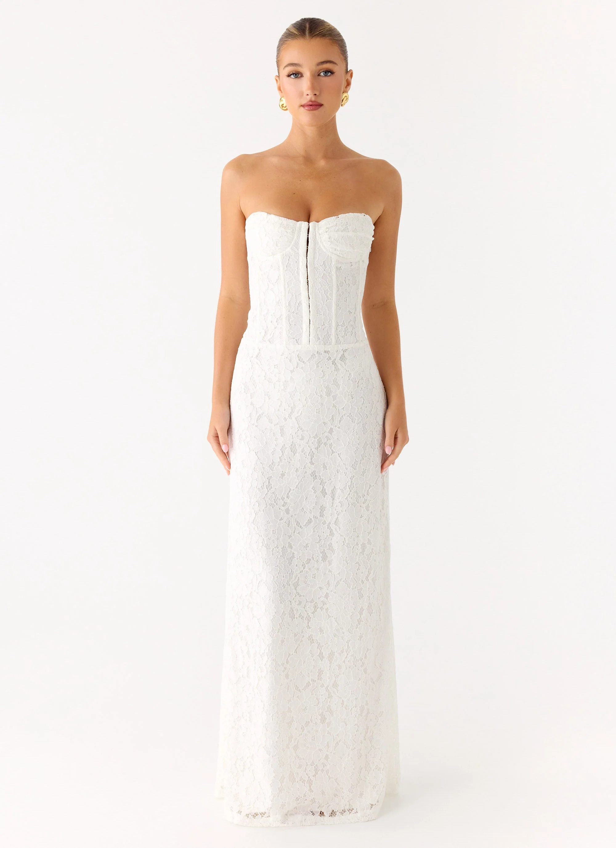 Already Know Lace Maxi Dress - White - Image 2