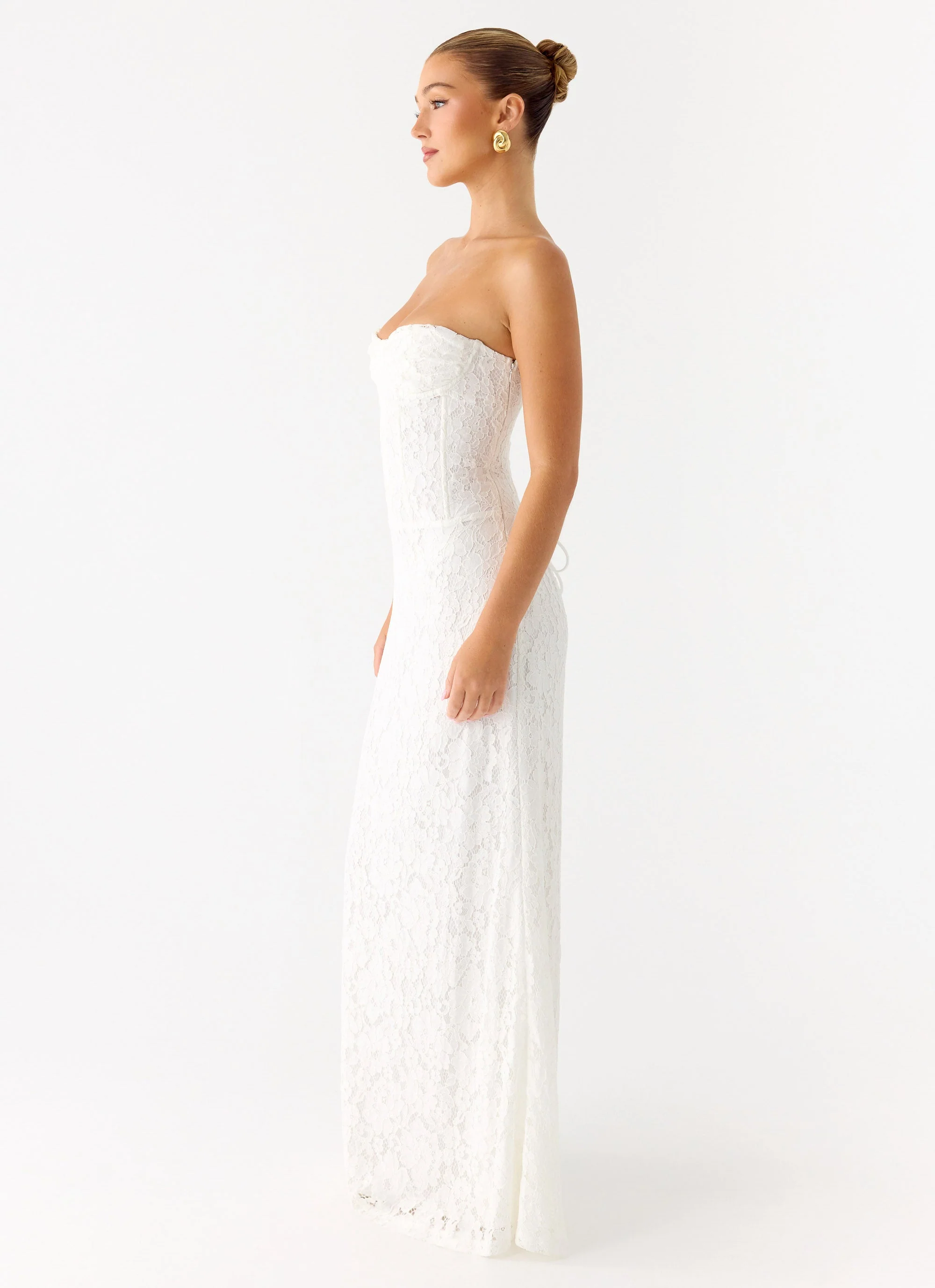 Already Know Lace Maxi Dress - White - Image 3