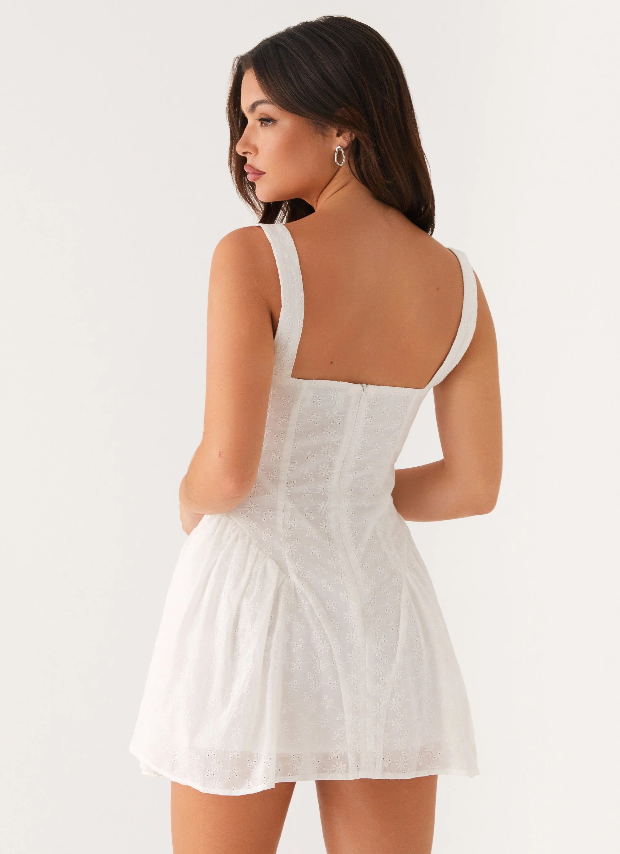 Alyssa Mini Dress - White - Image 4