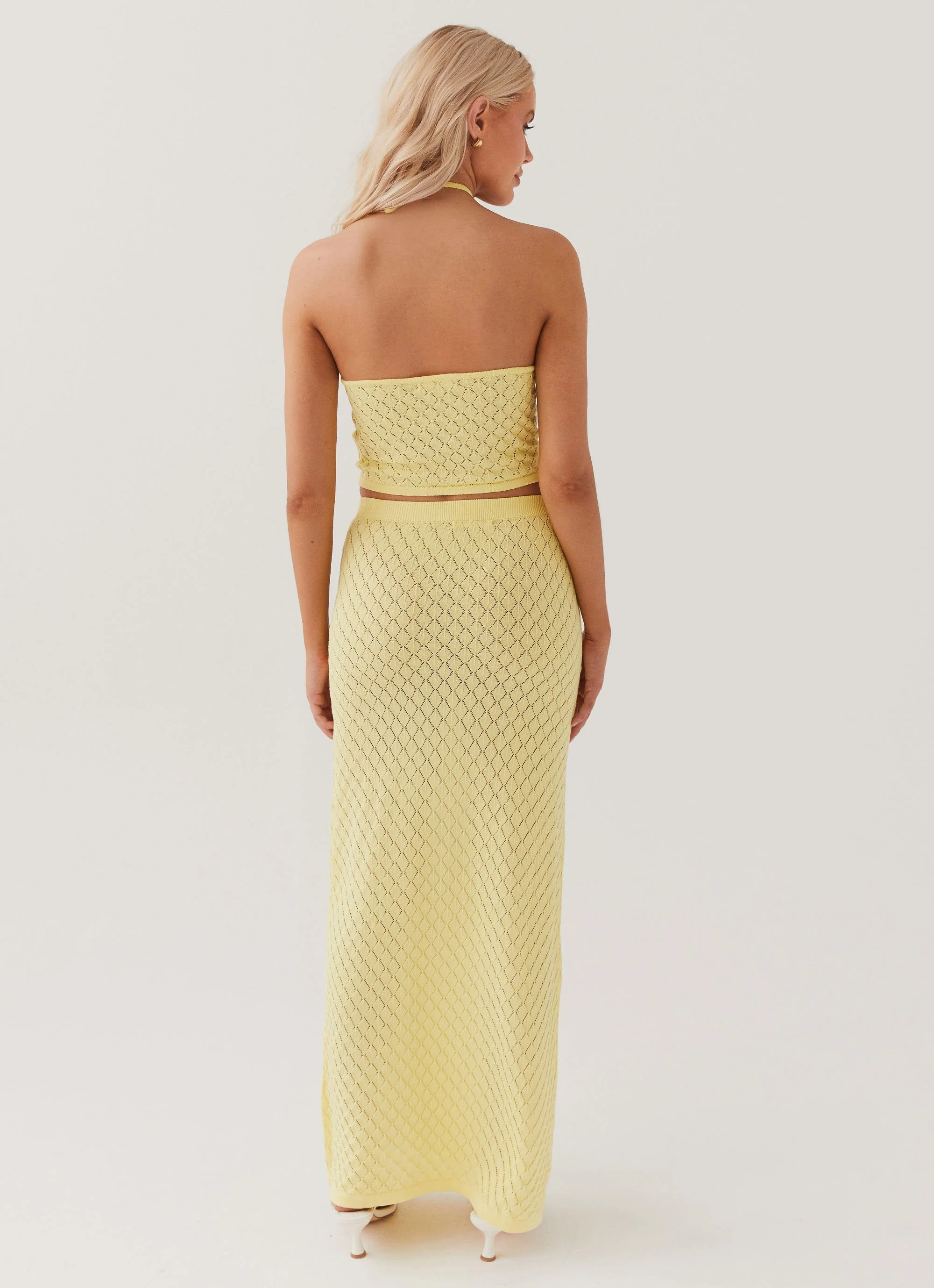 Amanza Knit Maxi Skirt - Lemon - Image 5