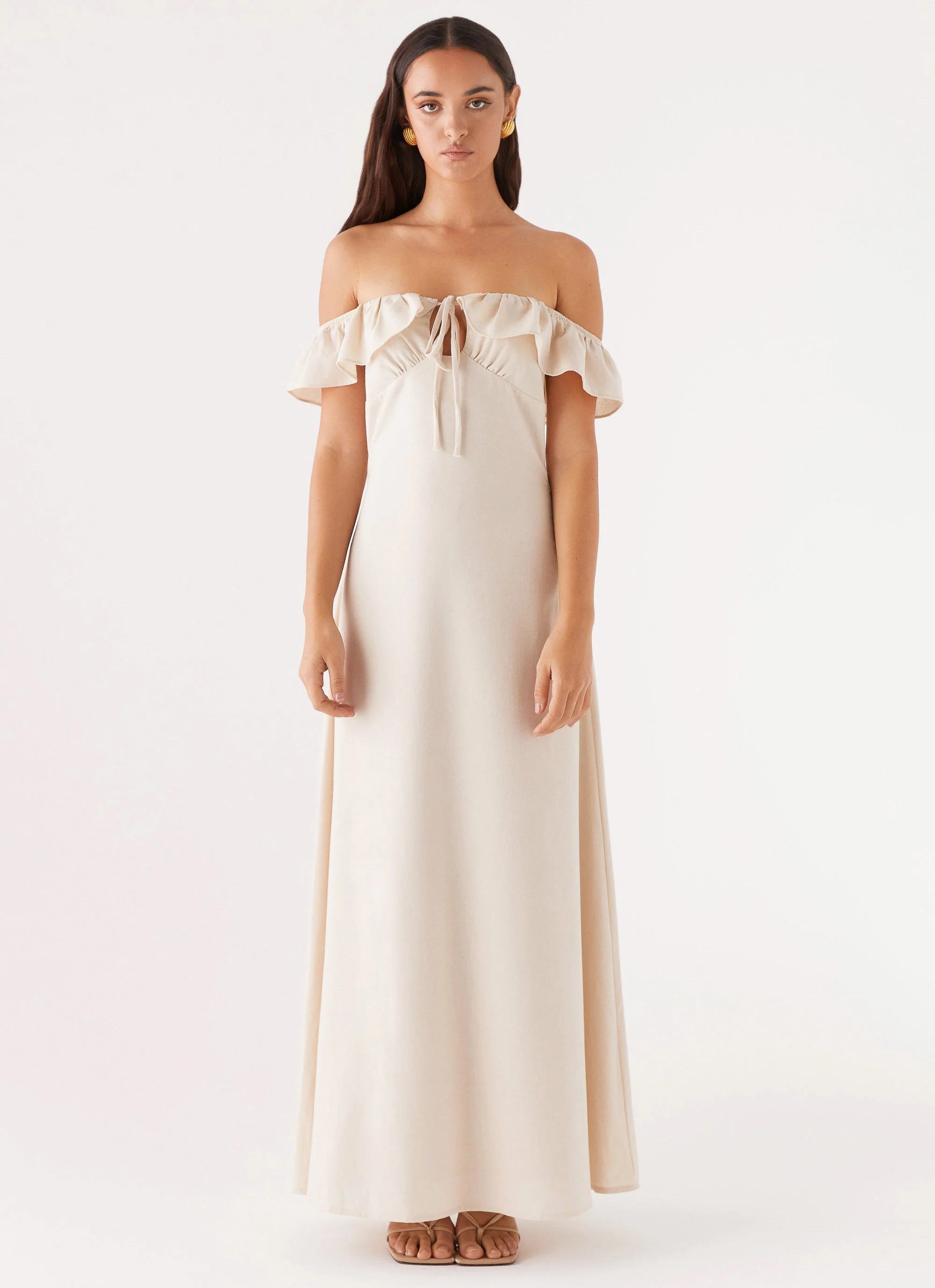 Amarosa Linen Maxi Dress - Natural - Image 3
