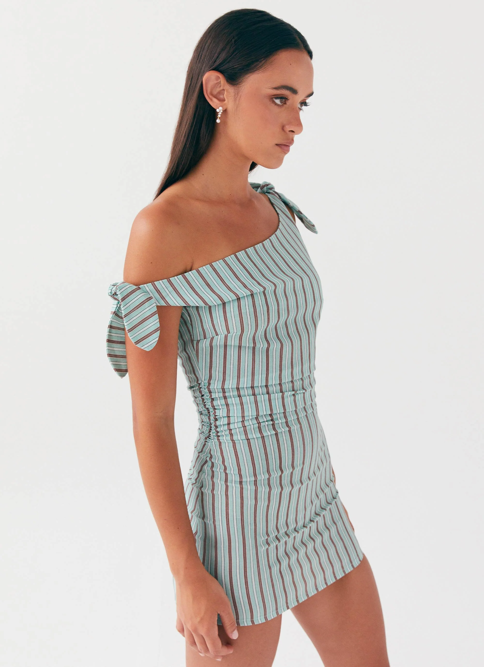 Amazonia Linen Mini Dress - Coastal Stripe - Image 5