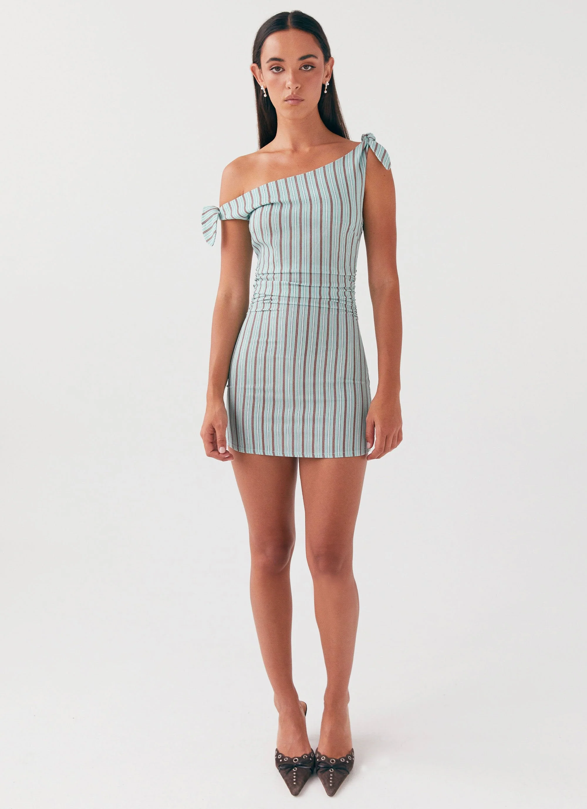 Amazonia Linen Mini Dress - Coastal Stripe - Image 6