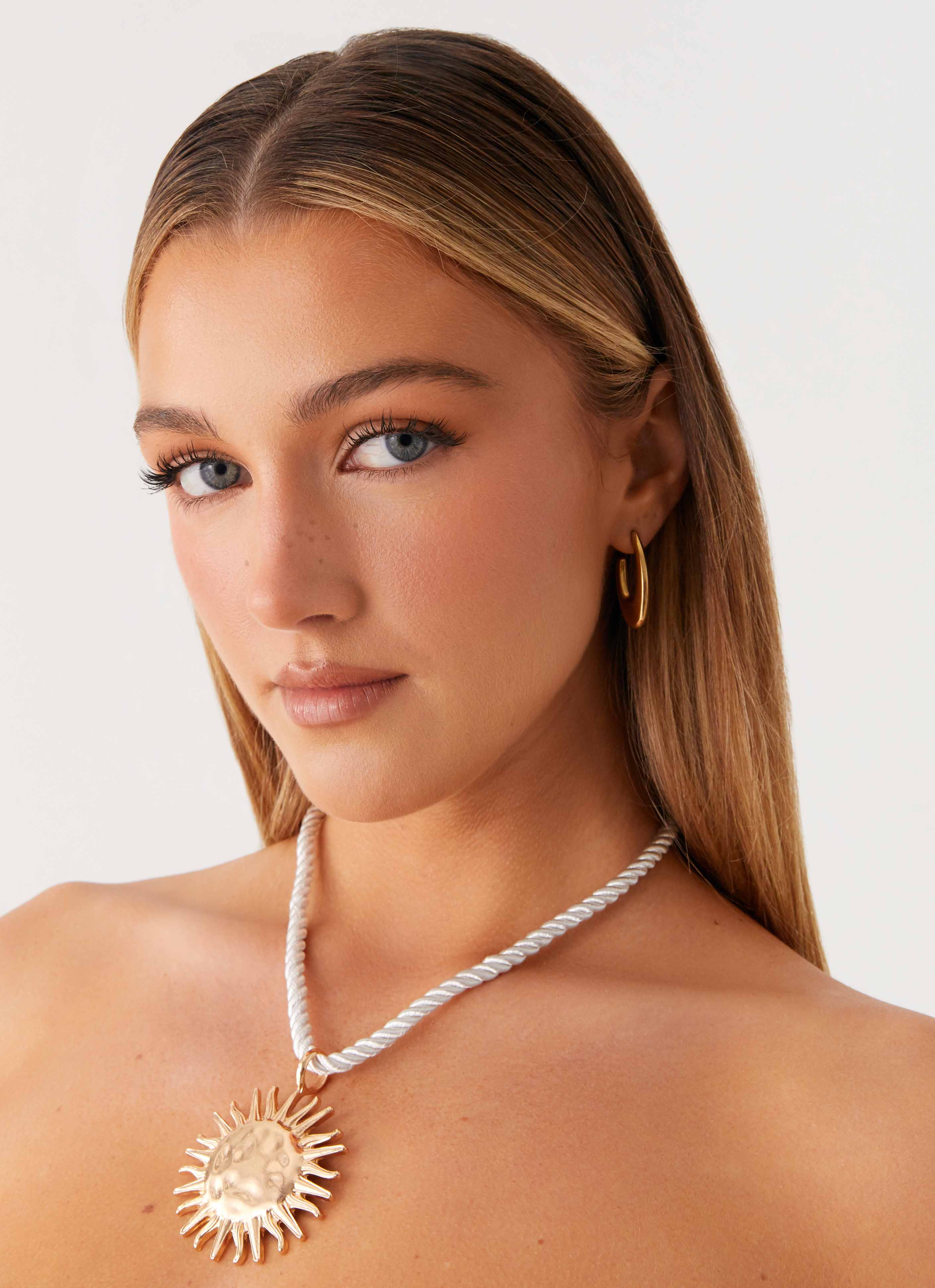 Amber Necklace - Gold - Image 2