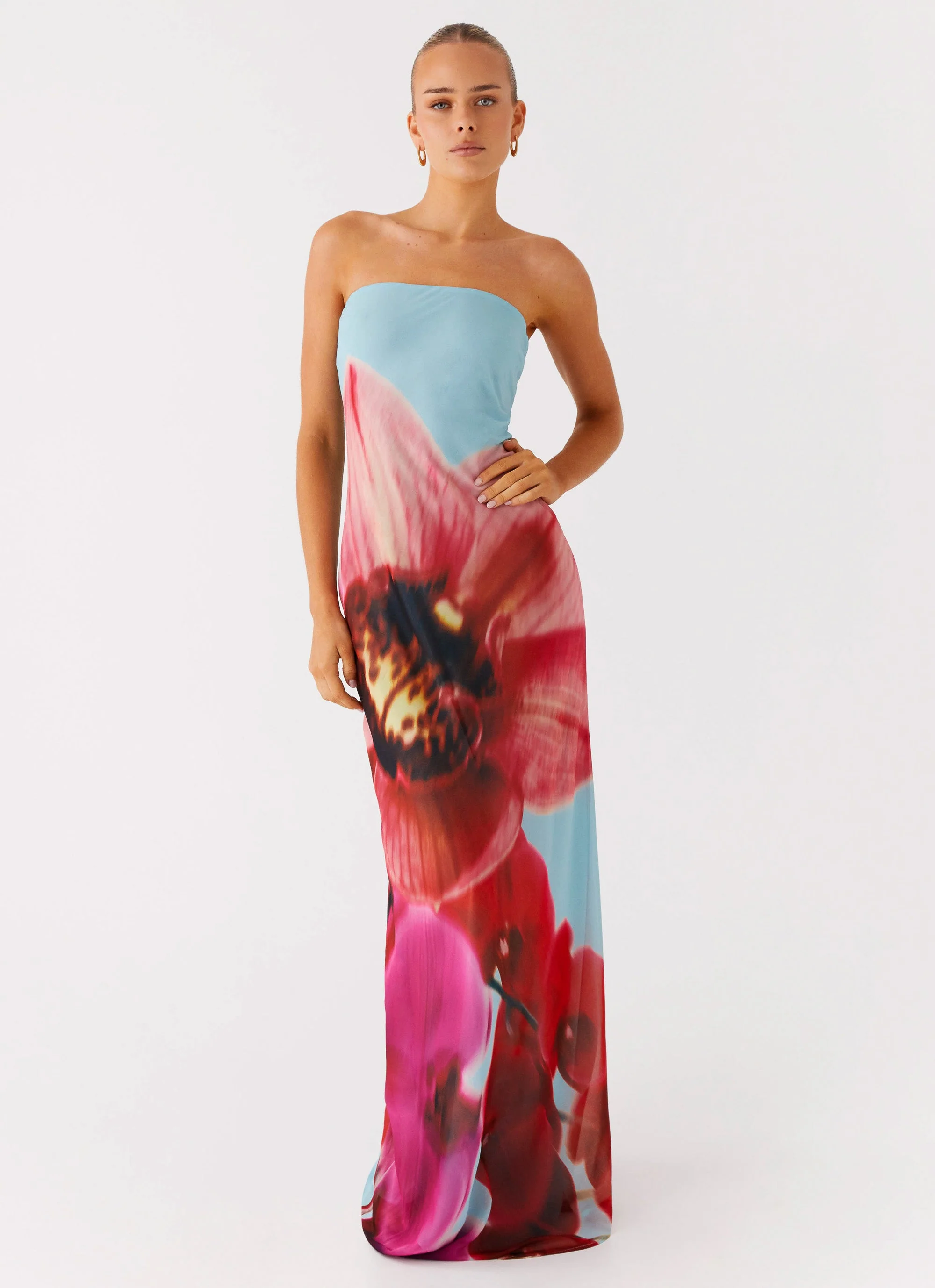 Amelle Maxi Dress - Turquoise Bloom - Image 4