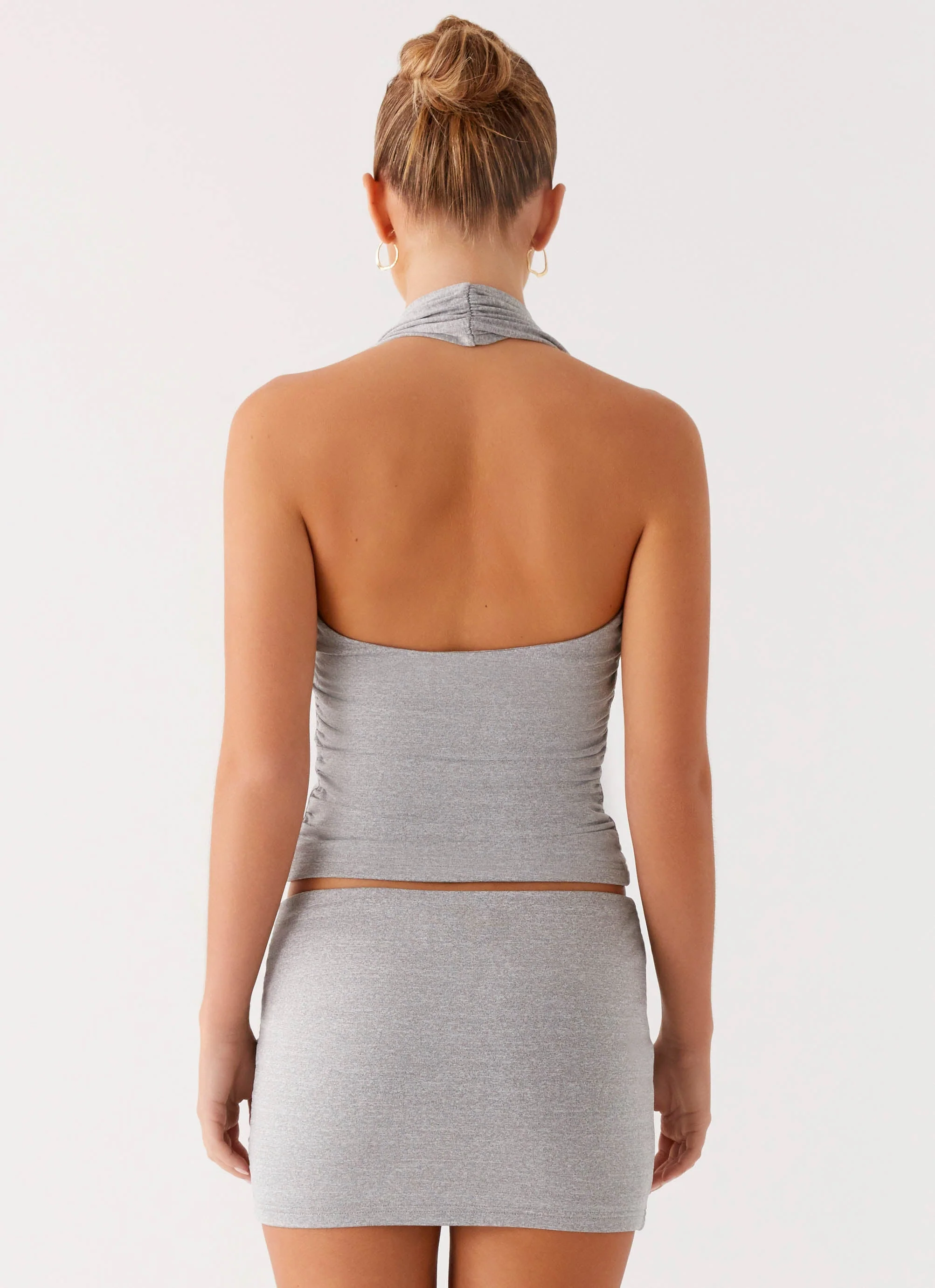 Amia Mini Skirt - Grey Marle - Image 3