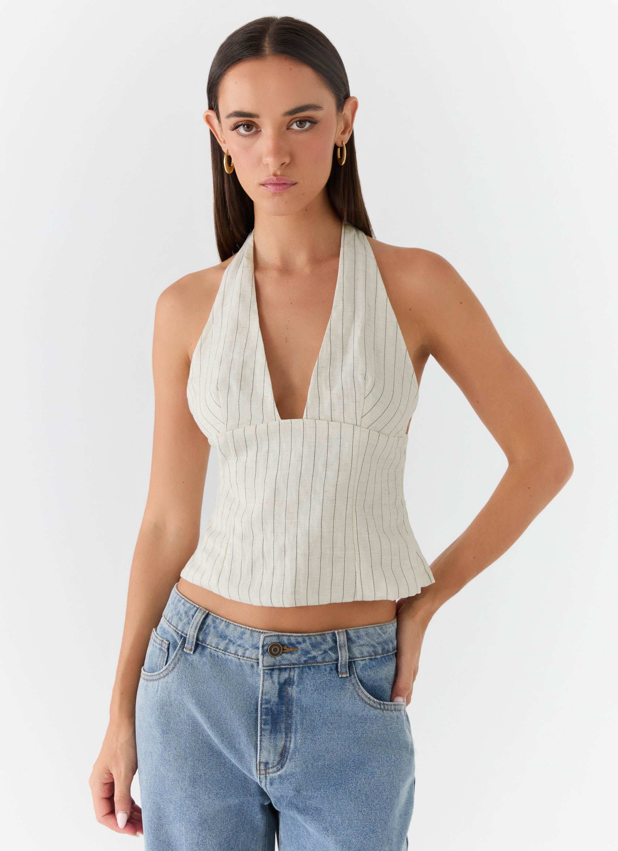 Amiera Halter Top - Desert Stripe - Image 6