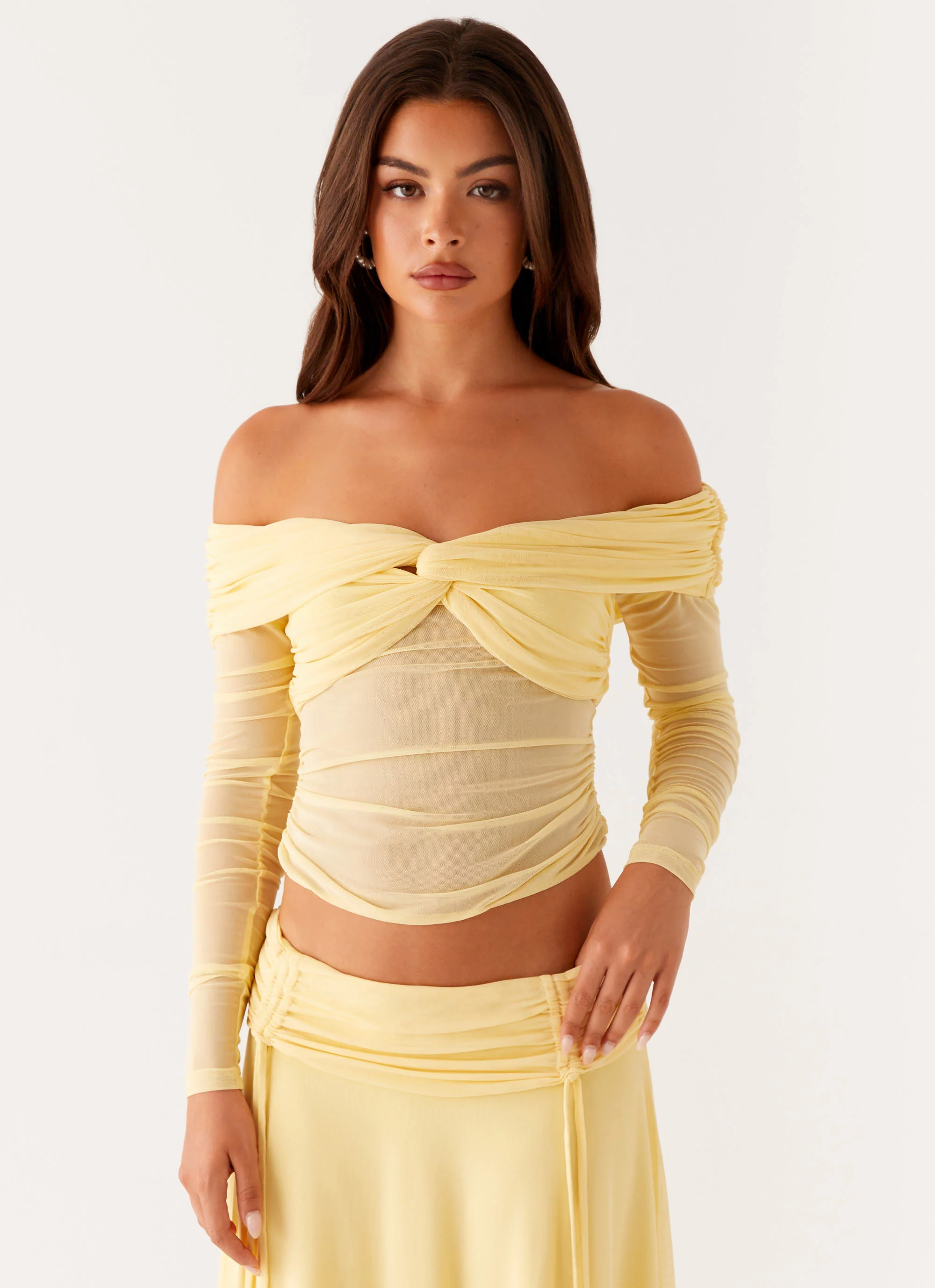Amryn Long Sleeve Top - Yellow - Image 5