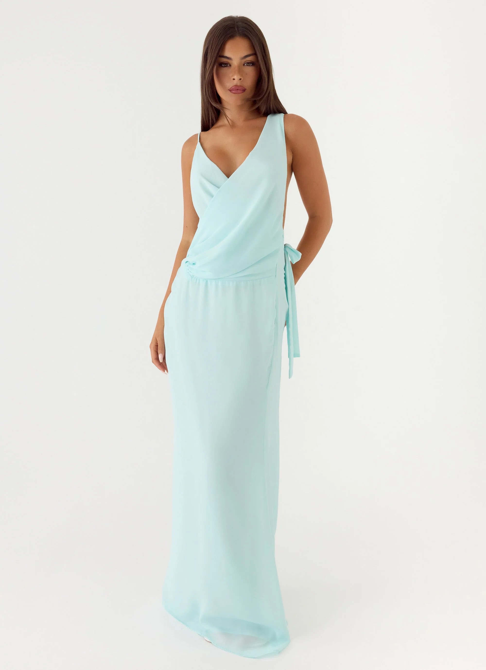 Analia Maxi Dress - Aqua - Image 10
