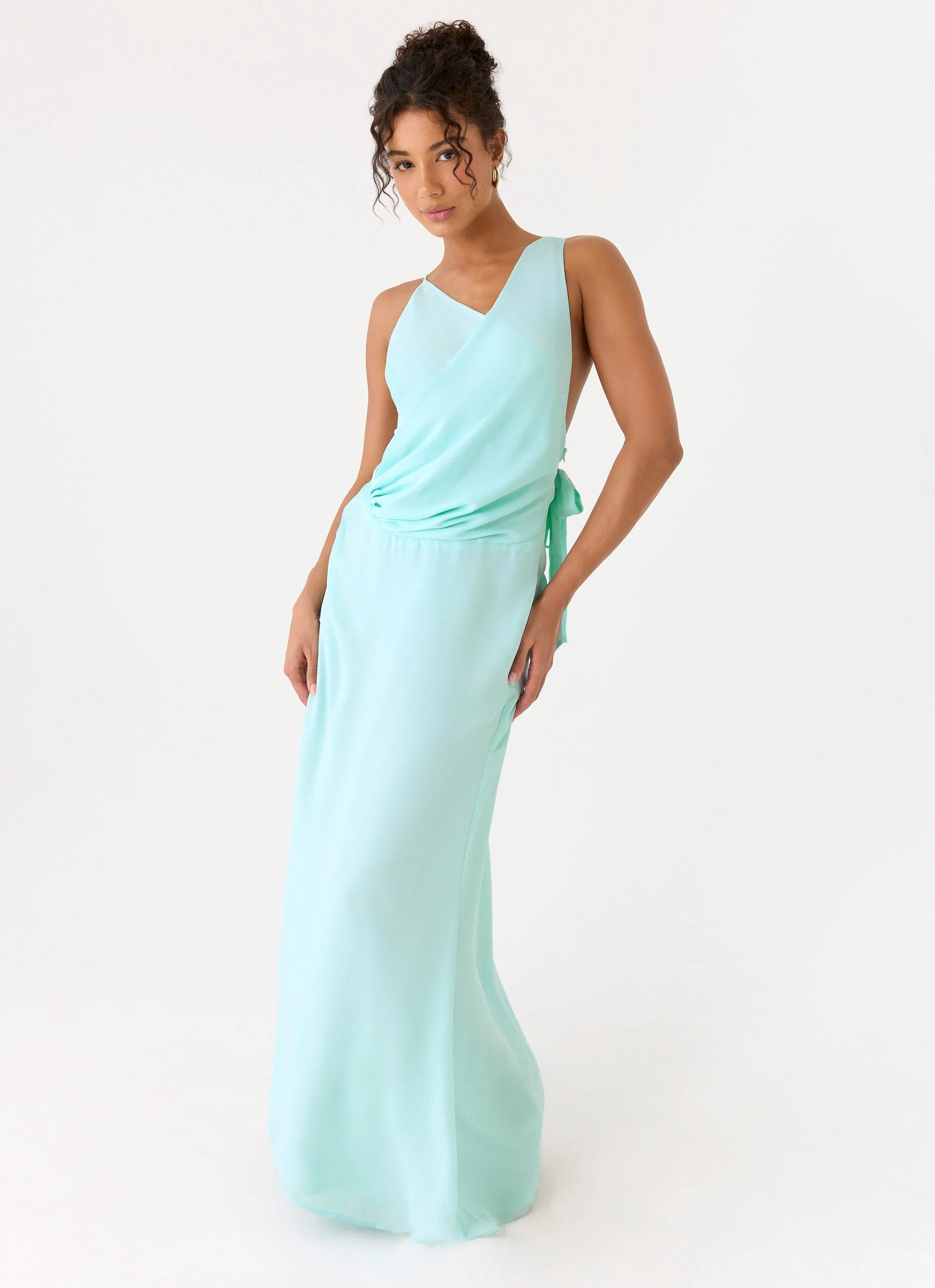 Analia Maxi Dress - Aqua - Image 5