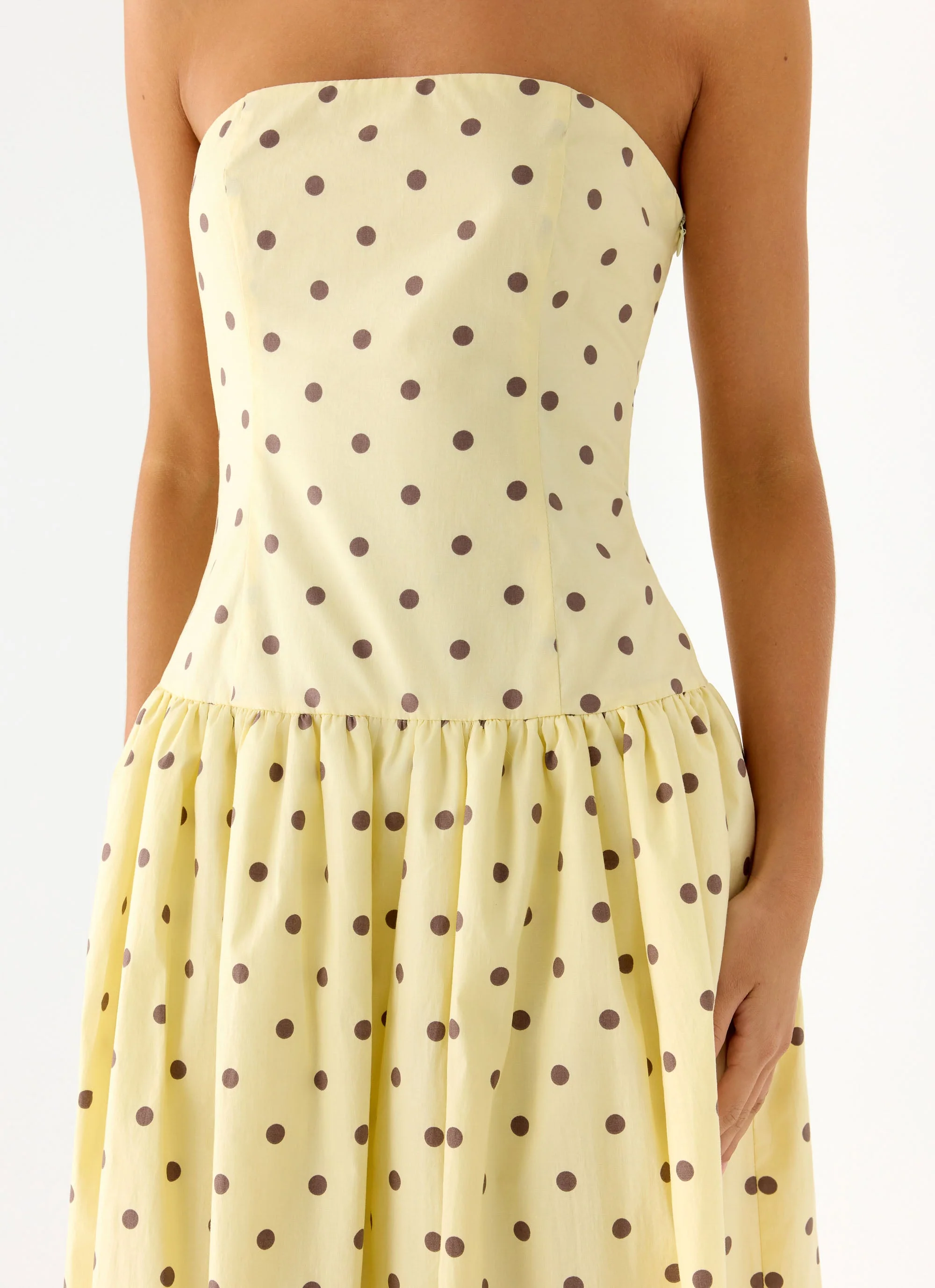 Andorra Maxi Dress - Yellow Polkadot - Image 6