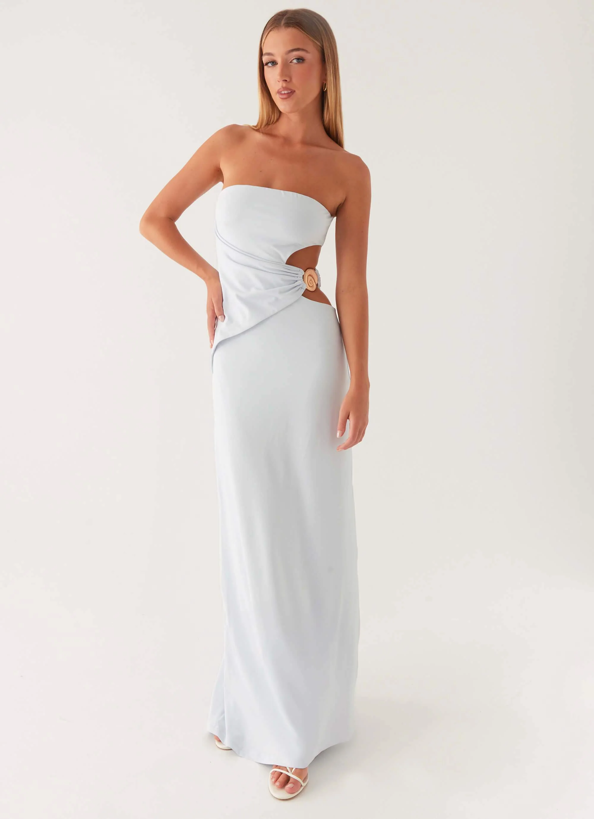 Anetta Maxi Dress - Pale Blue - Image 2