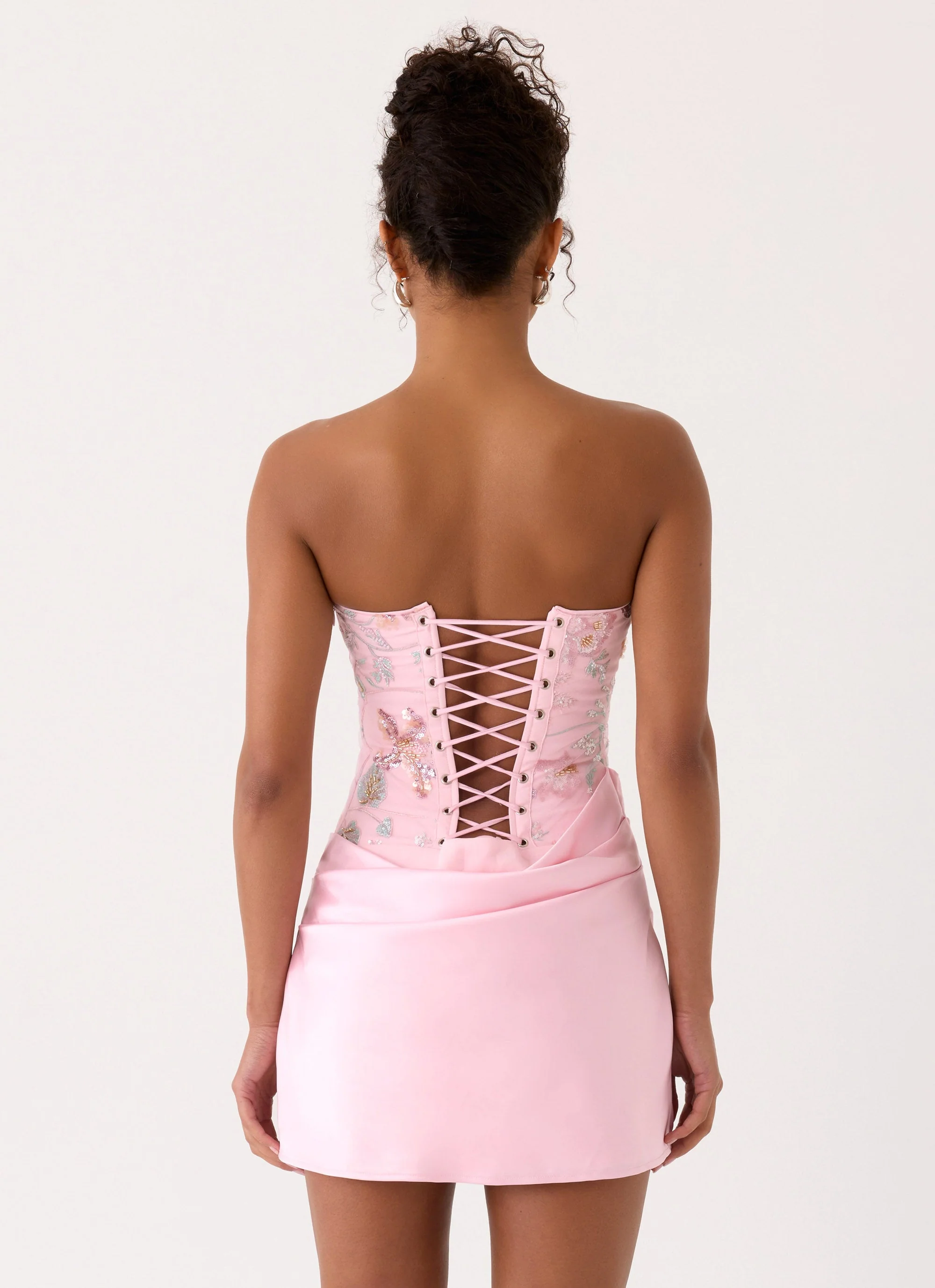 Angelique Beaded Mini Dress - Pink Everbloom - Image 7