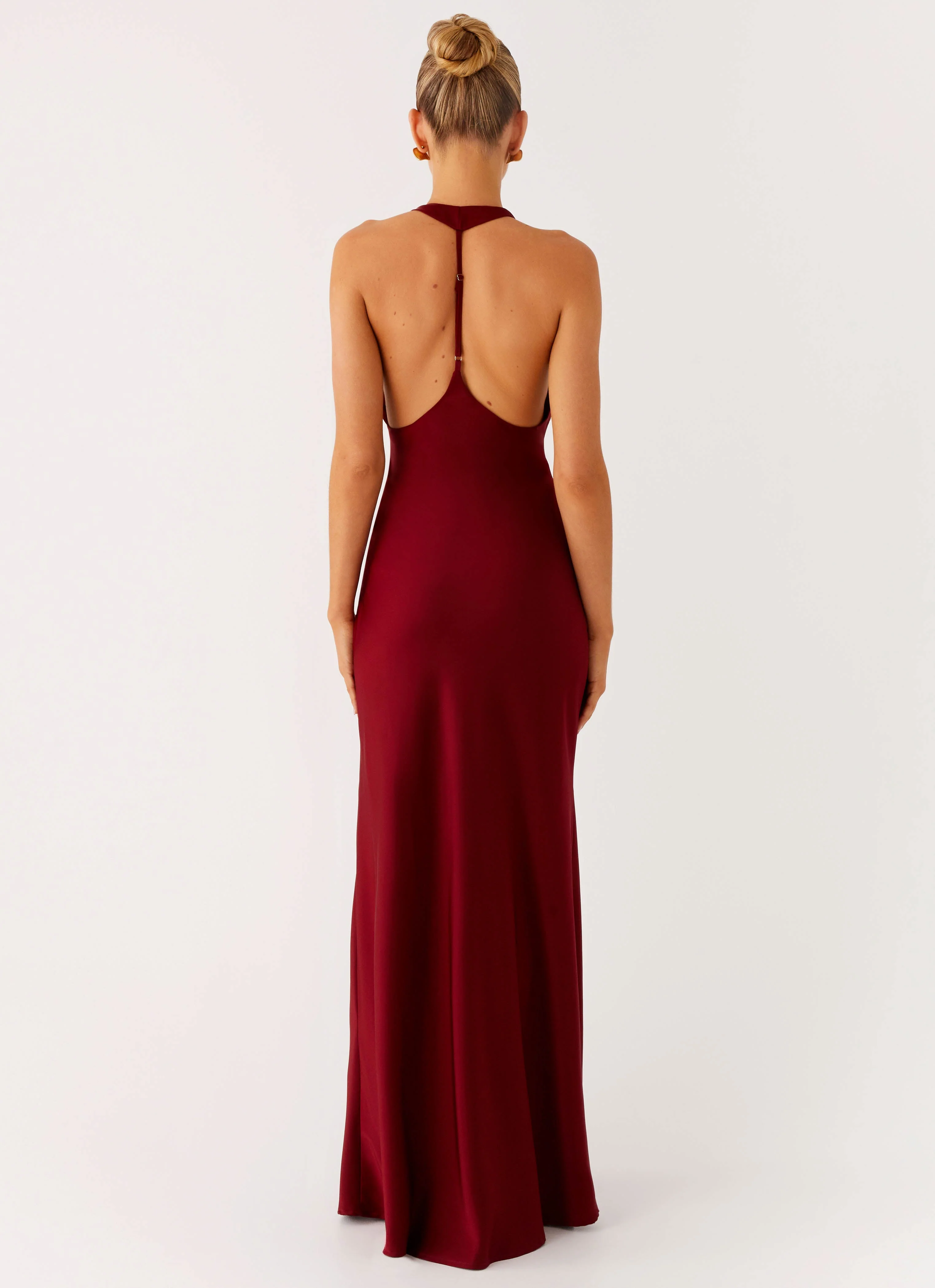 Angie Maxi Dress - Burgundy - Image 3
