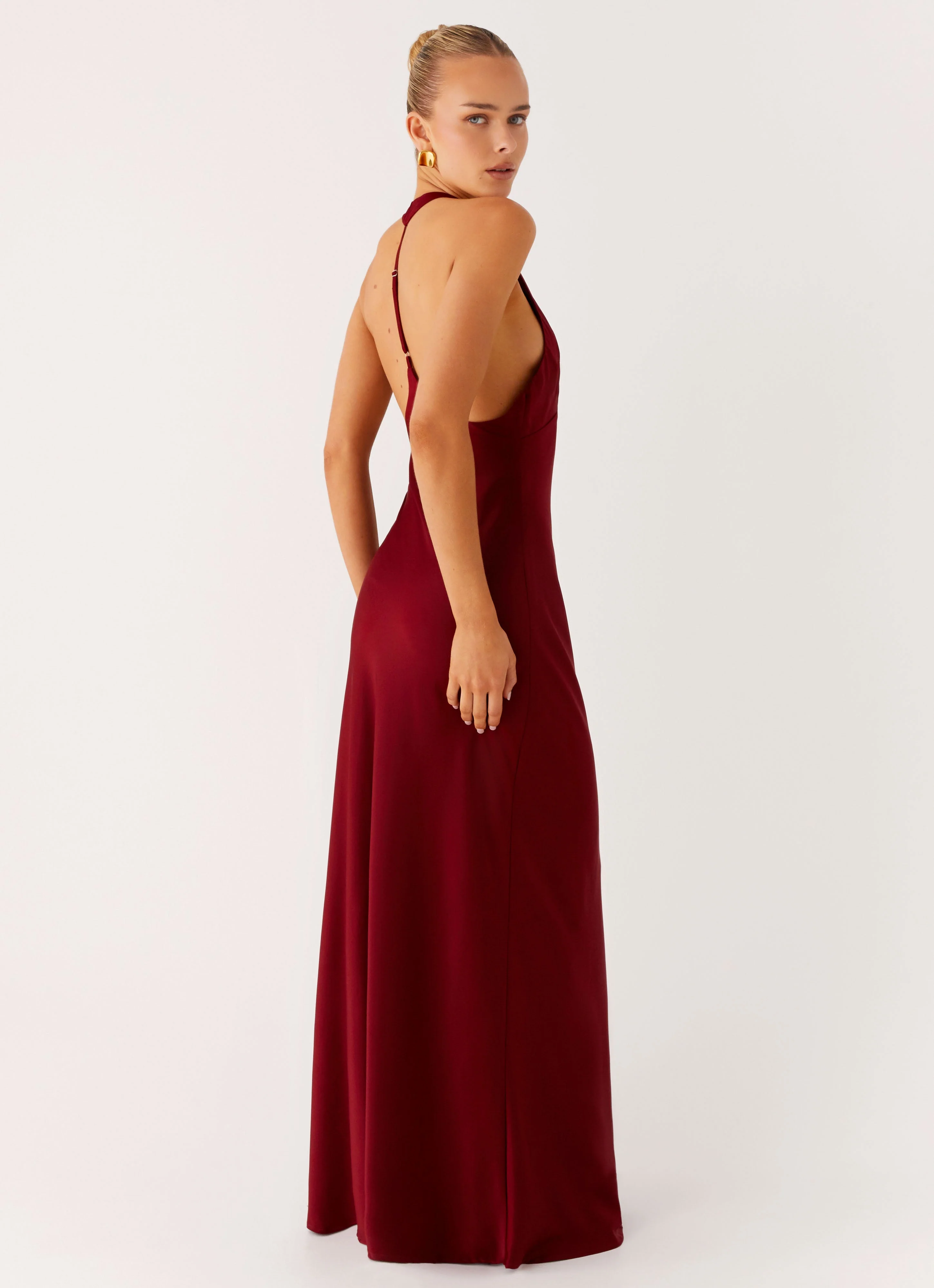 Angie Maxi Dress - Burgundy - Image 5